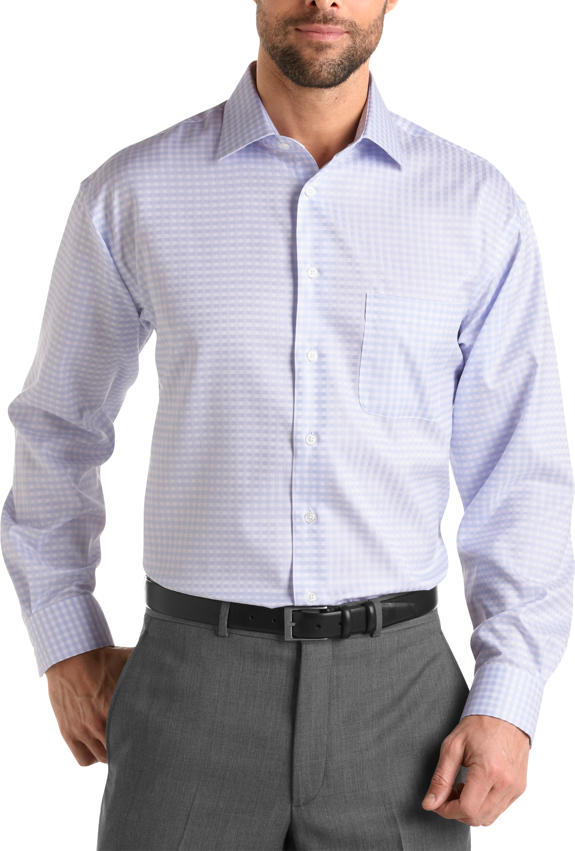 Pronto Uomo Sky Blue Check Sport Shirt