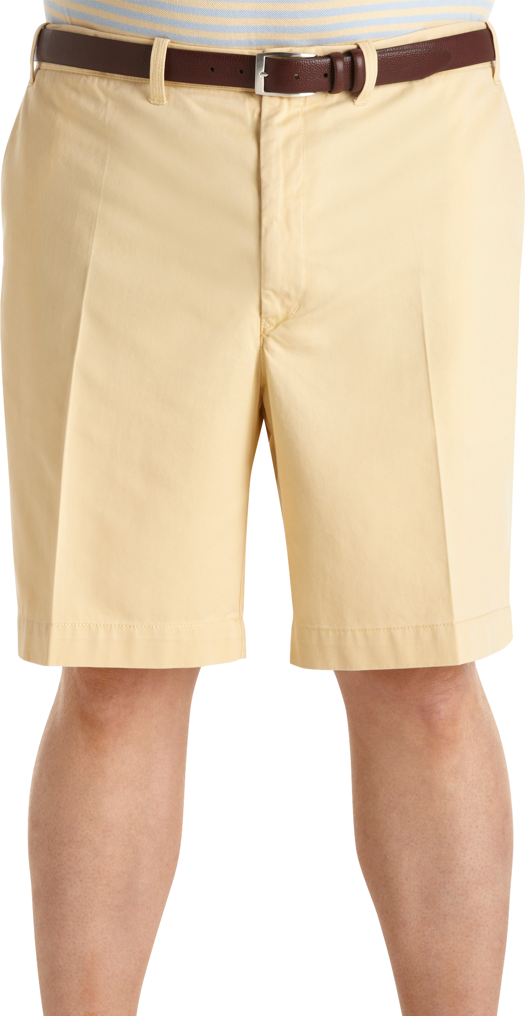 Izod Yellow Flat-Front Shorts