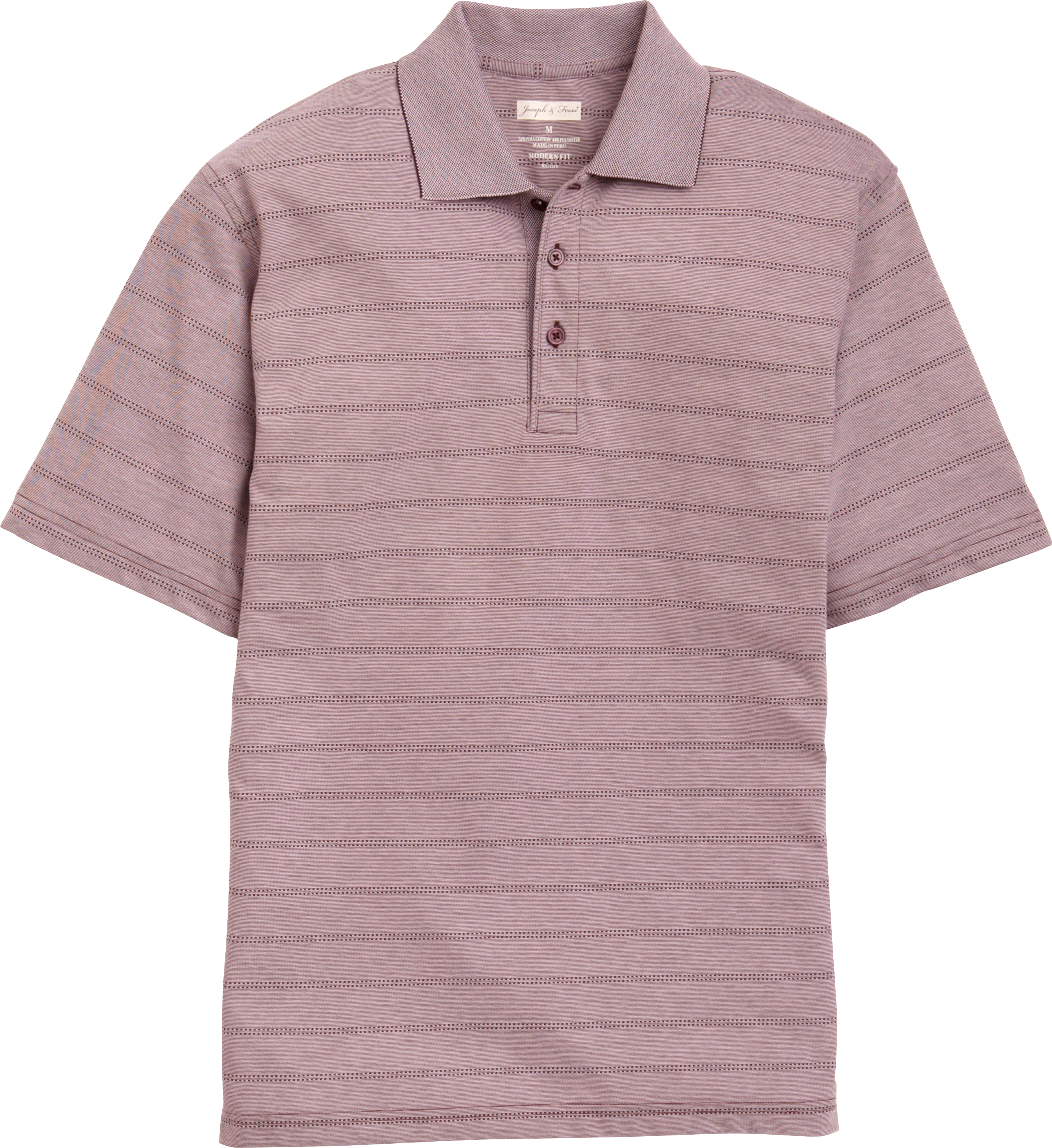 Joseph & Feiss Purple Dotted Stripe Modern Fit Polo Shirt