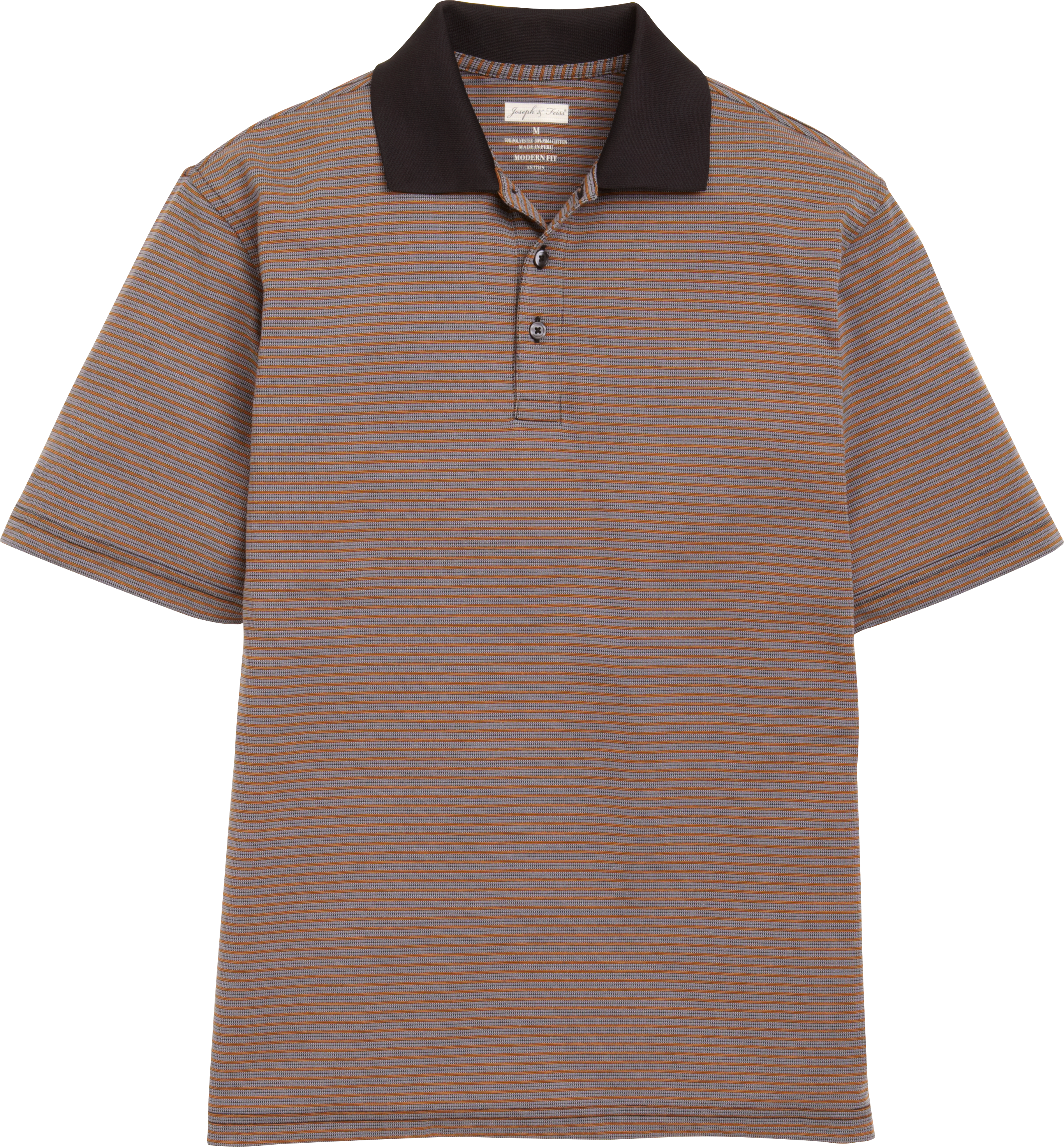 Joseph & Feiss Orange Stripe Modern Fit Polo Shirt