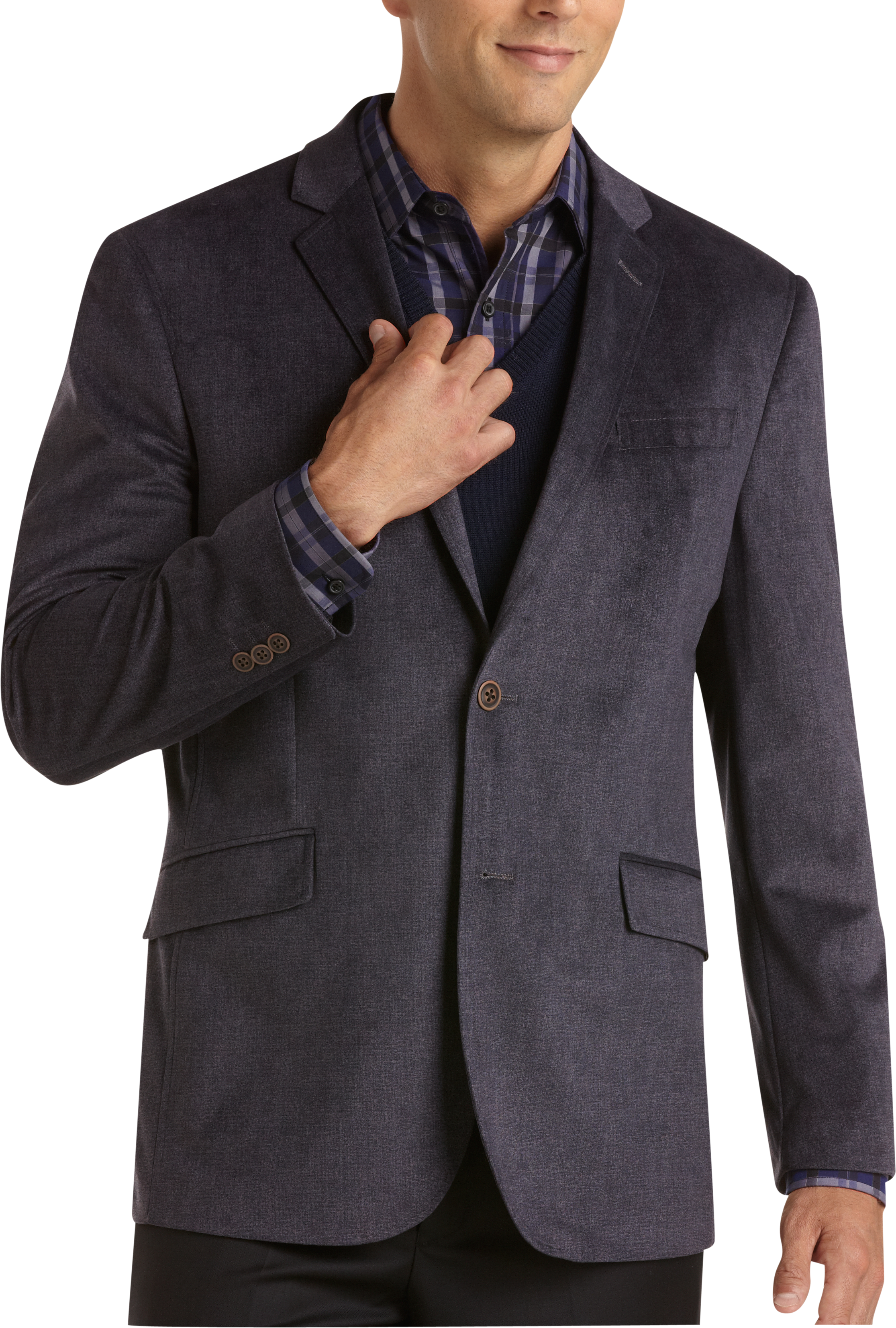 Pronto Uomo Blue Velvet Casual Jacket