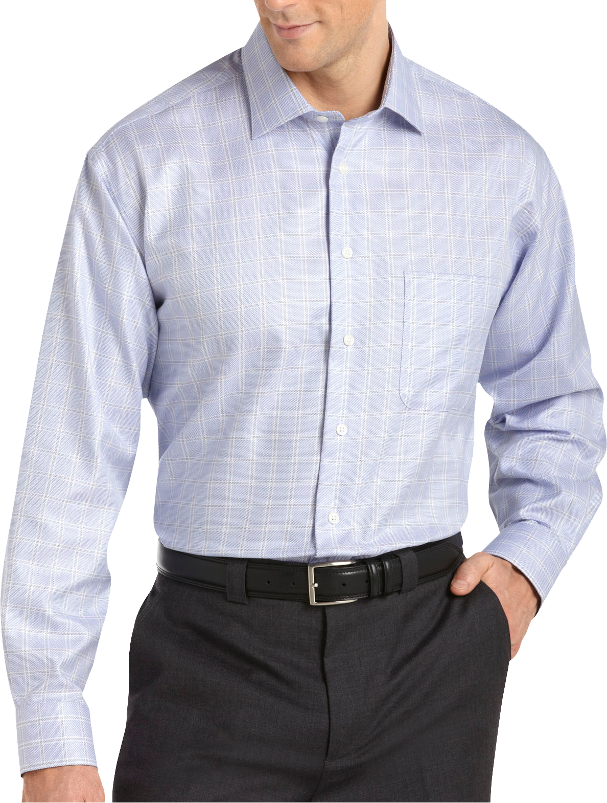 Pronto Uomo Navy Check Woven Shirt
