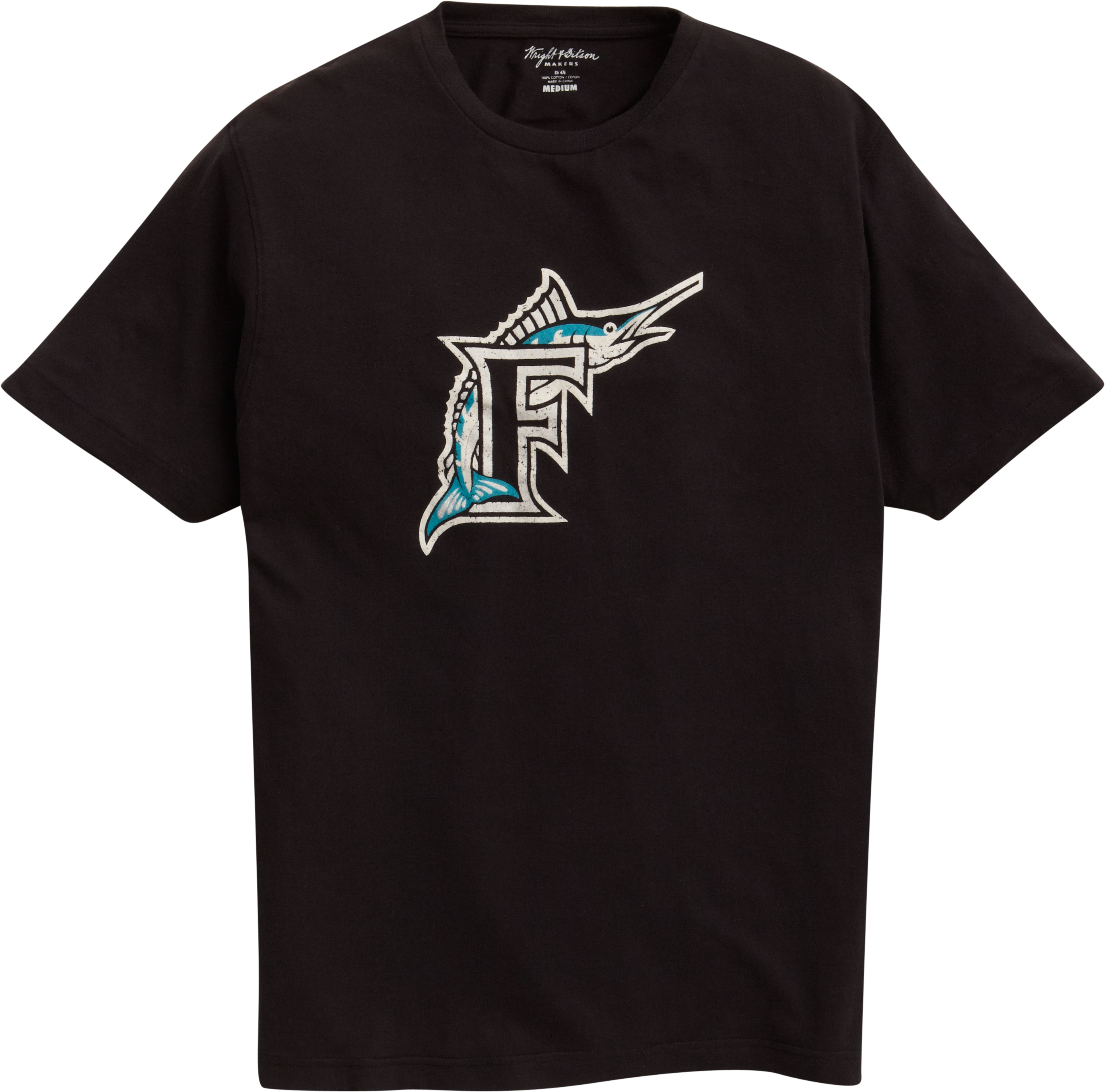 Wright & Ditson Florida Marlins Black T-Shirt