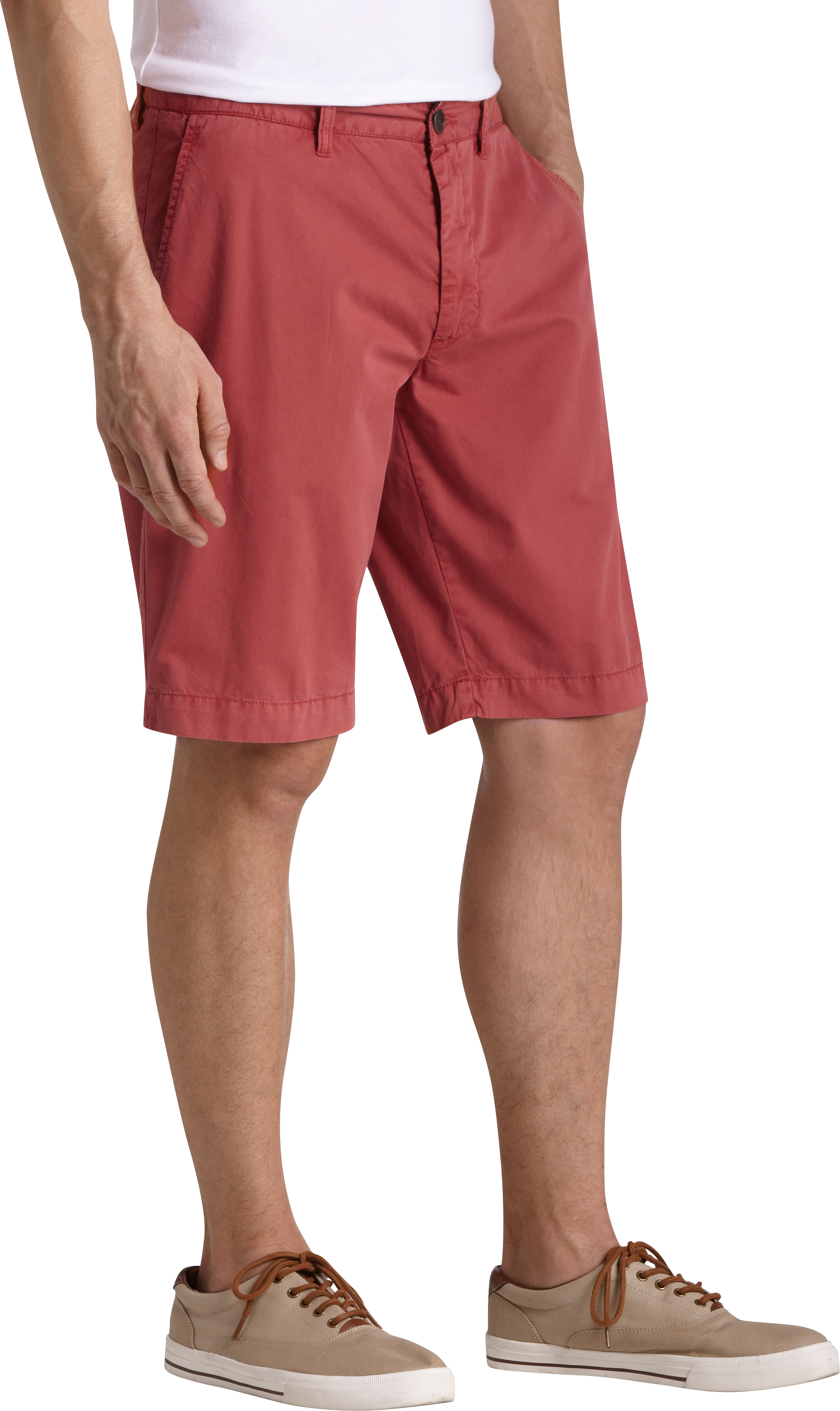 Pronto Blue Slim Fit Shorts, Red