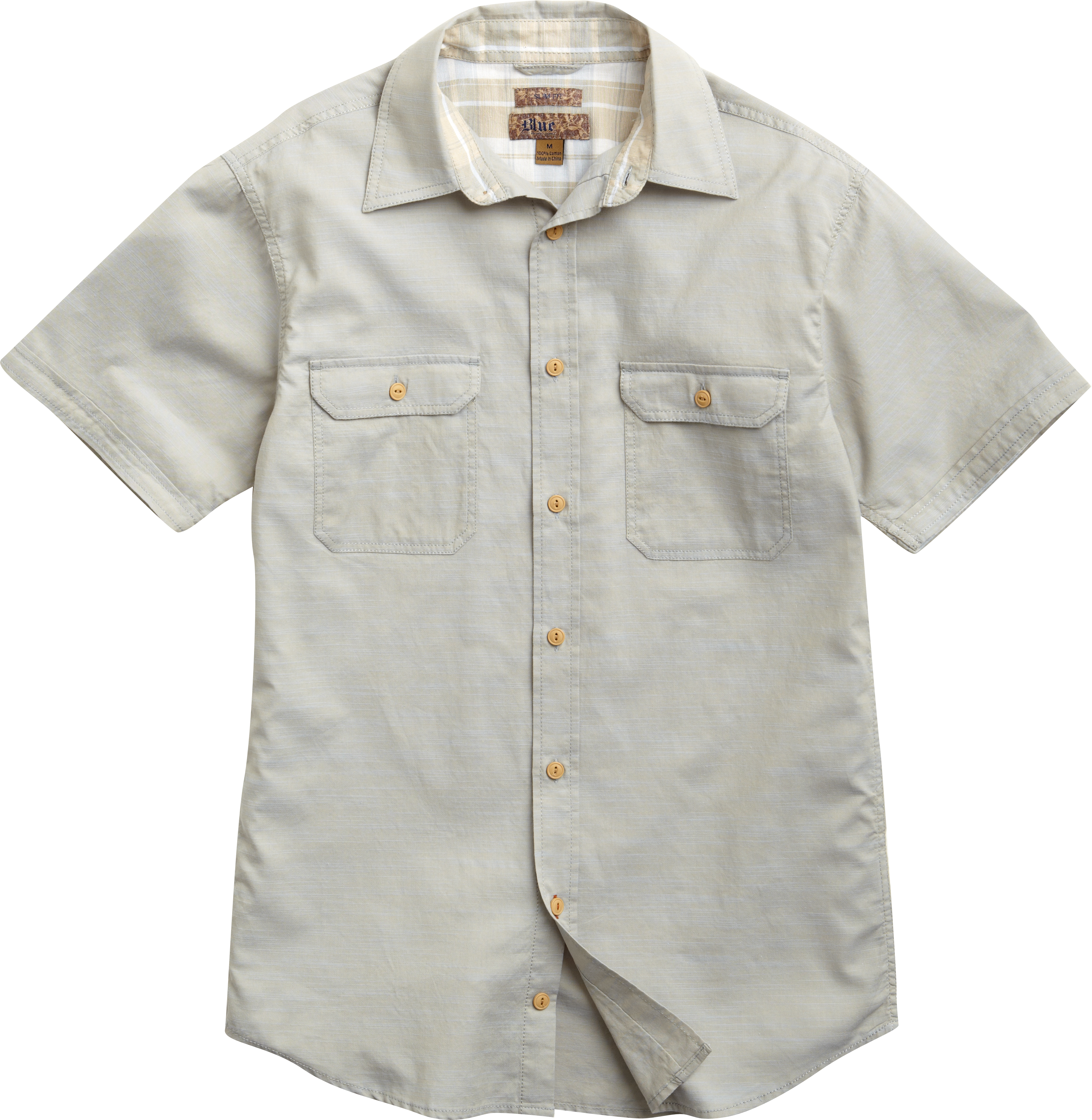 Pronto Blue Slim Fit Sport Shirt, Light Green