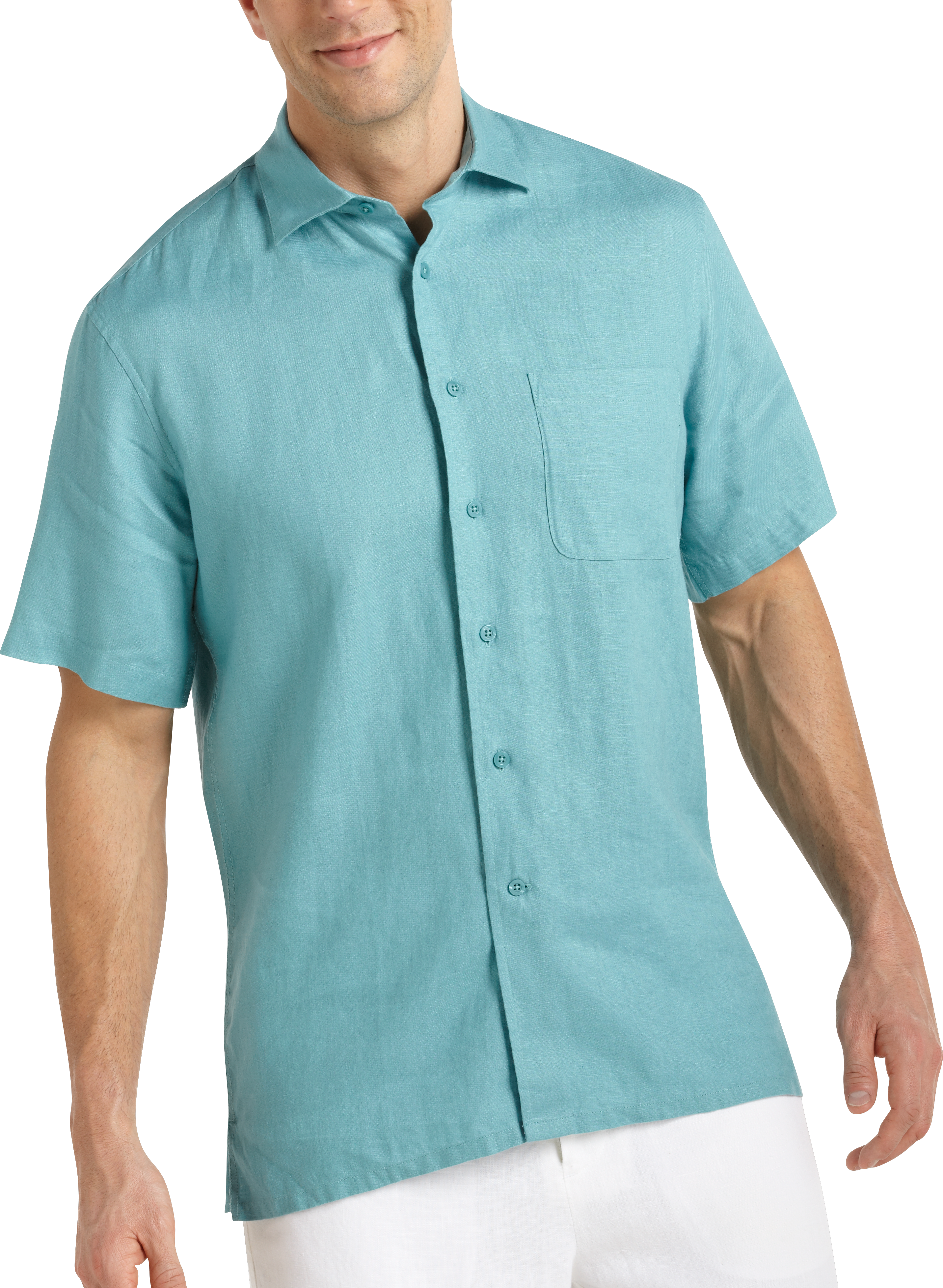 Pronto Uomo Teal Sport Shirt
