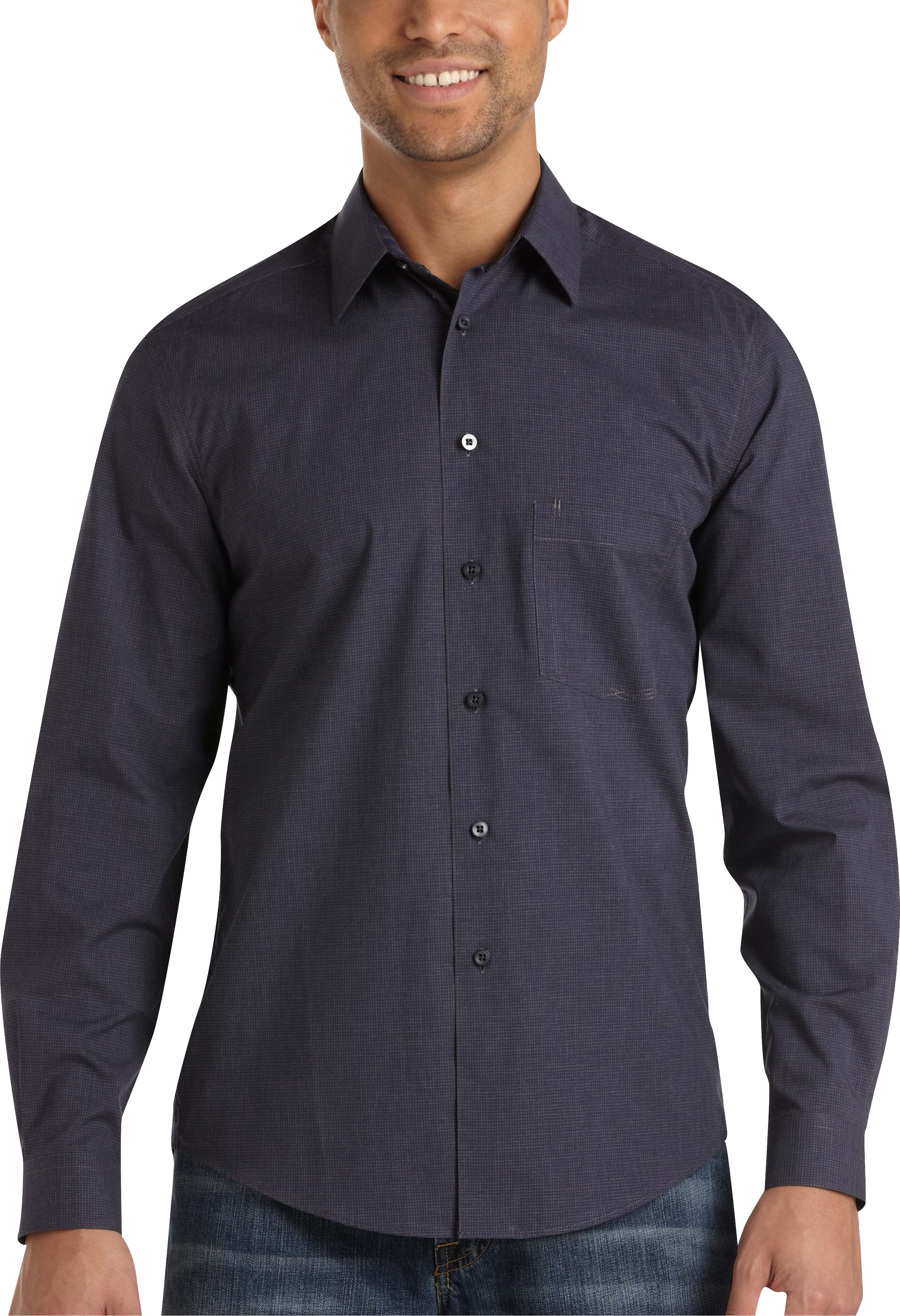 Pronto Uomo Navy Tic Sport Shirt