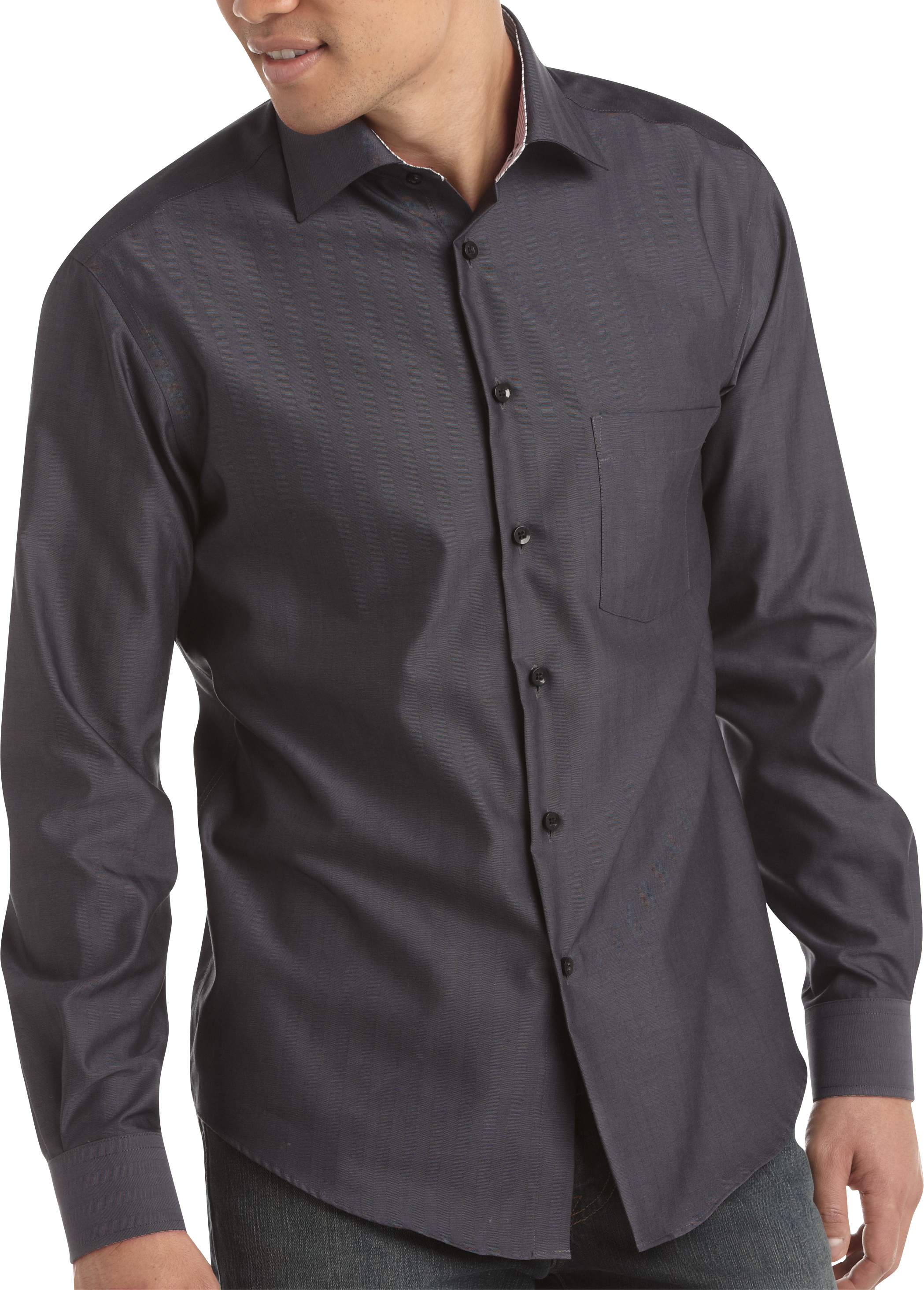 Egara Charcoal Slim Fit Sport Shirt