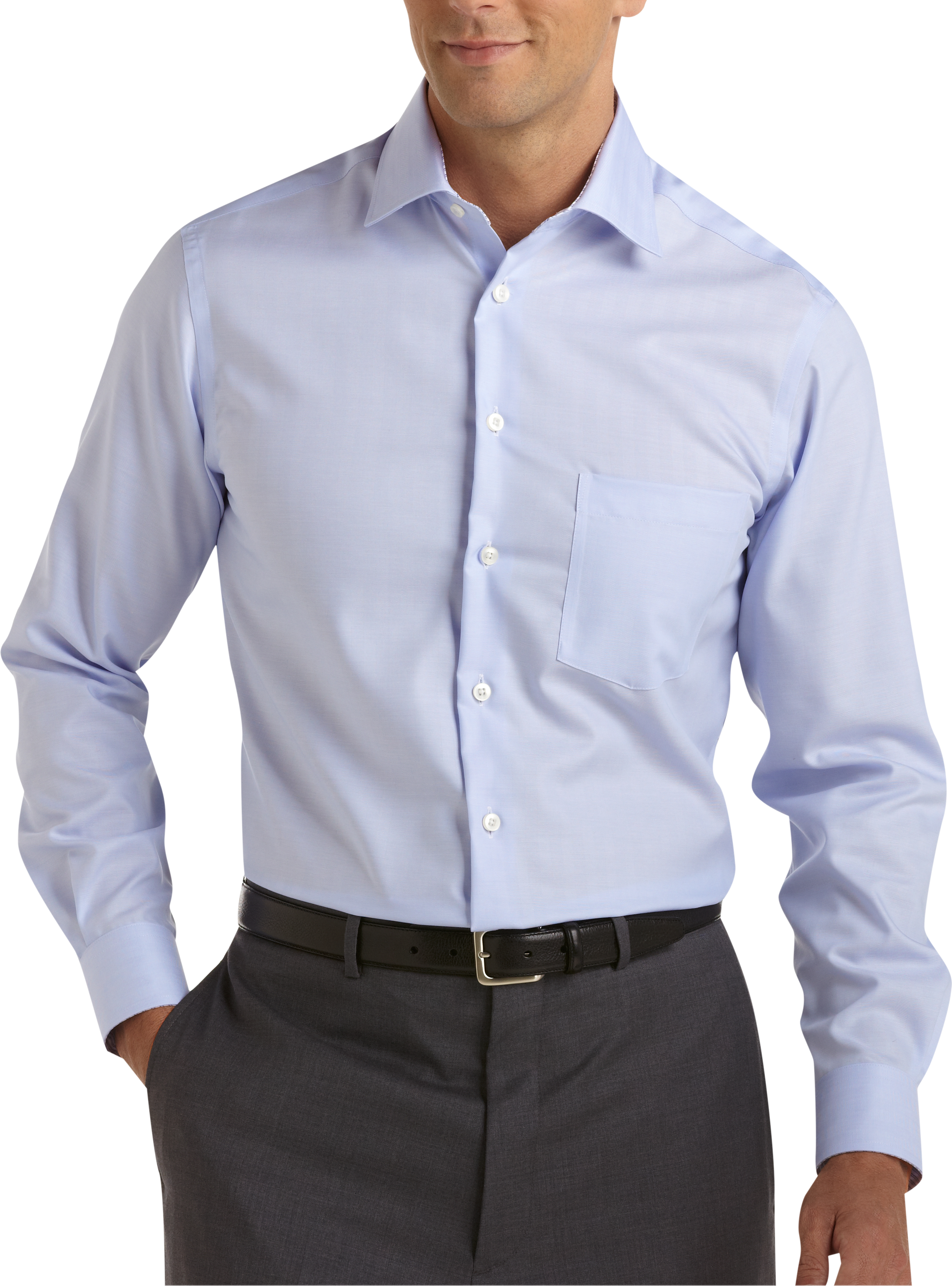 Egara Blue Slim Fit Sport Shirt