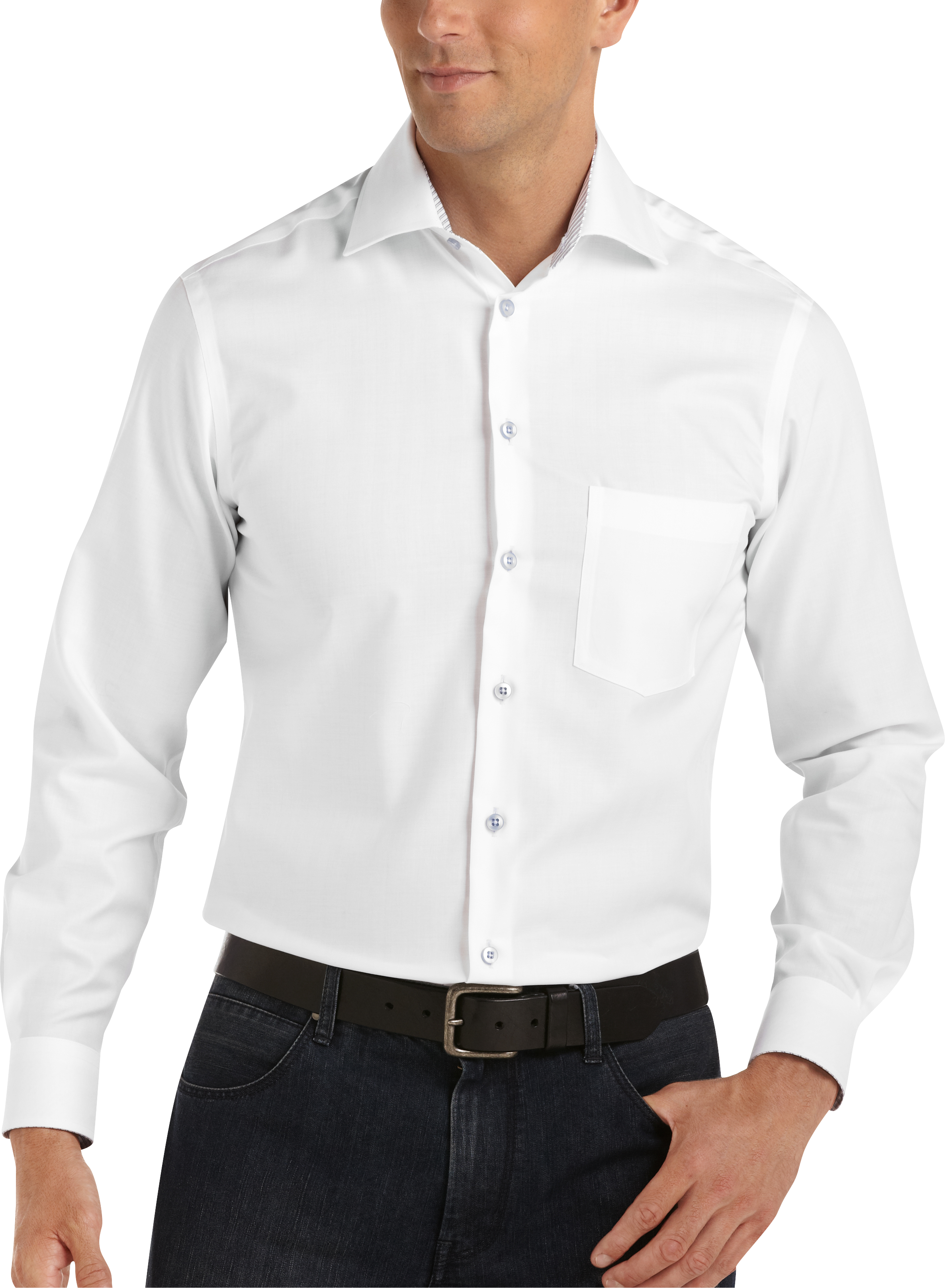 Egara White Slim Fit Sport Shirt