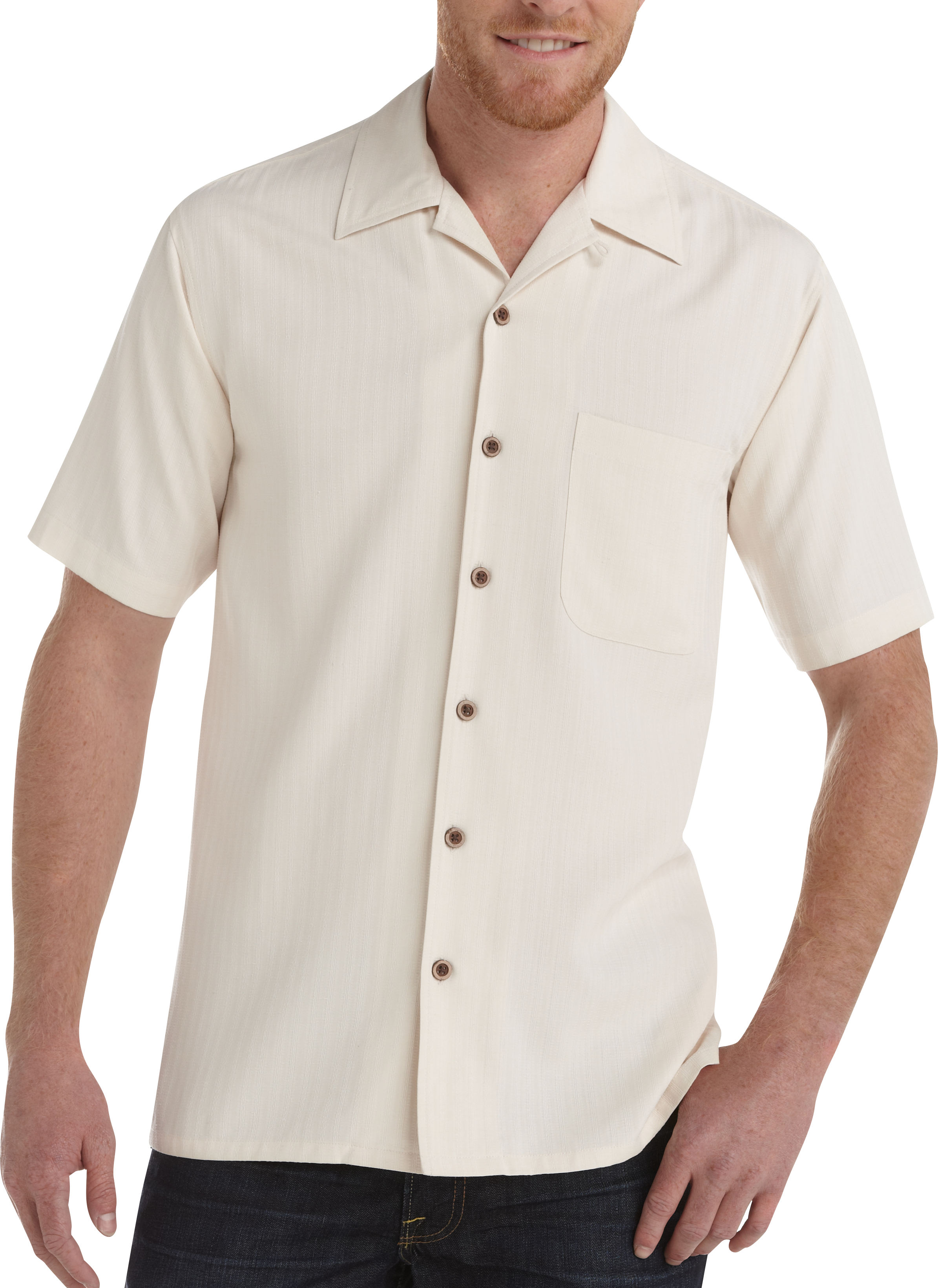 Joseph & Feiss Ivory Silk Camp Shirt