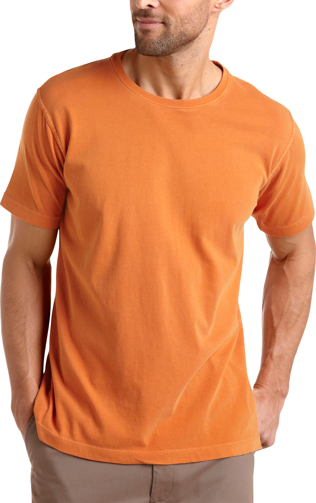 Pronto Blue Crewneck T-Shirt, Orange