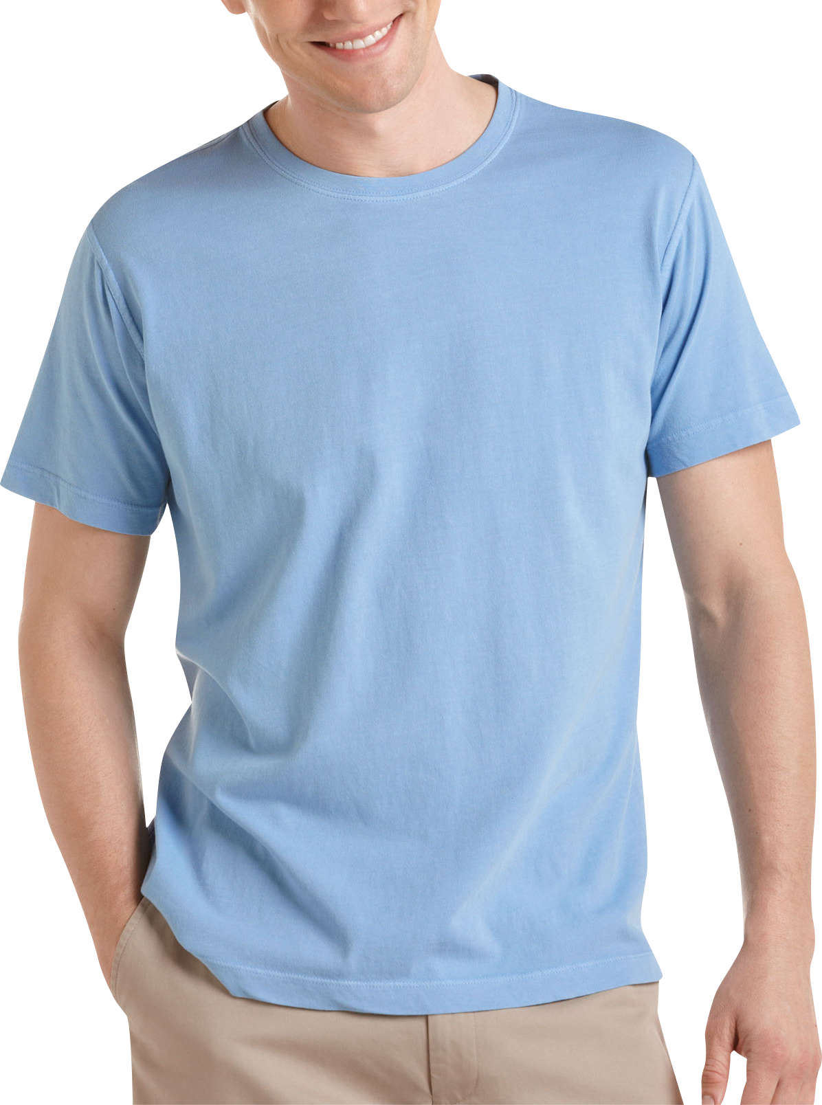 Pronto Blue Crewneck T-Shirt, Light Blue
