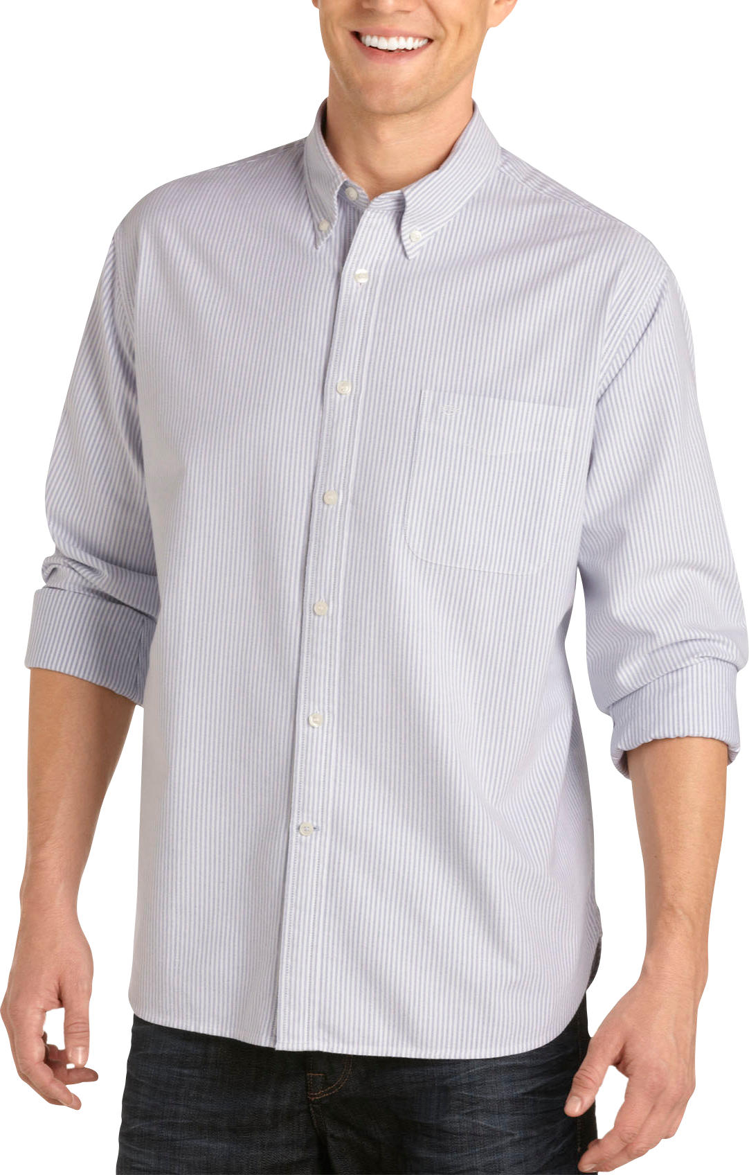 Dockers&reg; Blue Stripe Button-Down Collar Woven Shirt