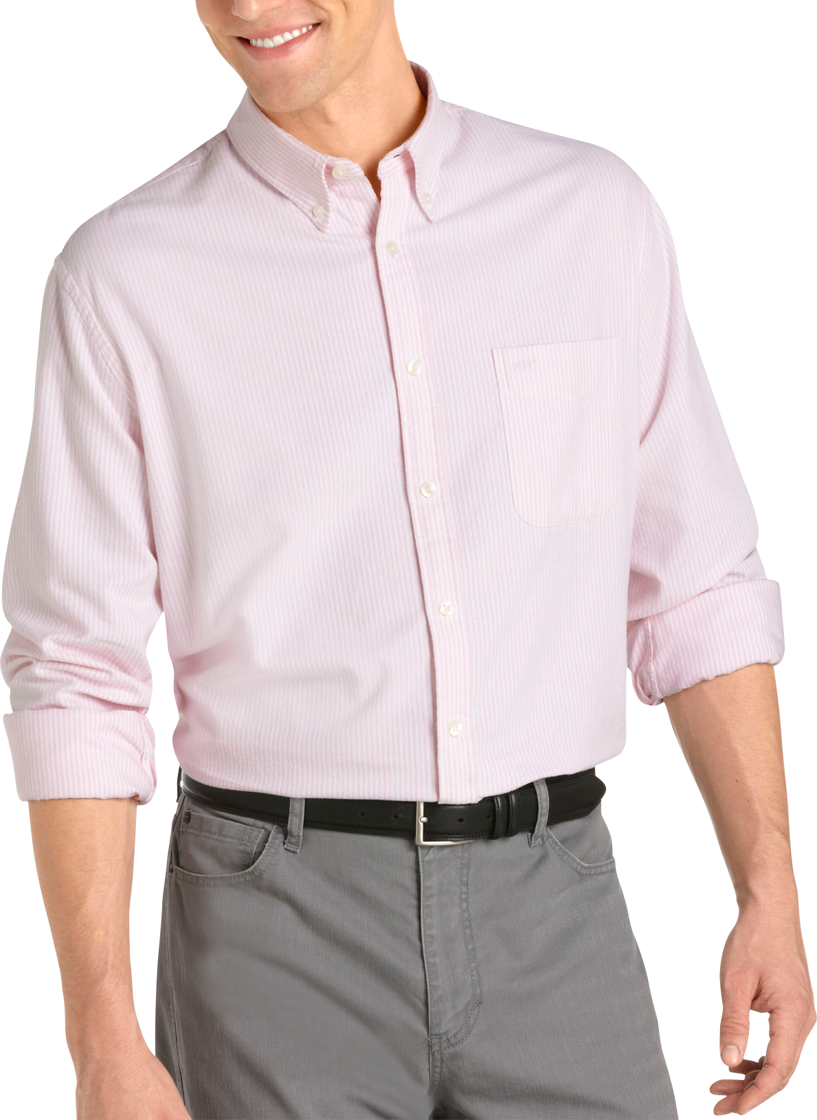 Dockers&reg; Pink Stripe Button-Down Collar Woven Shirt