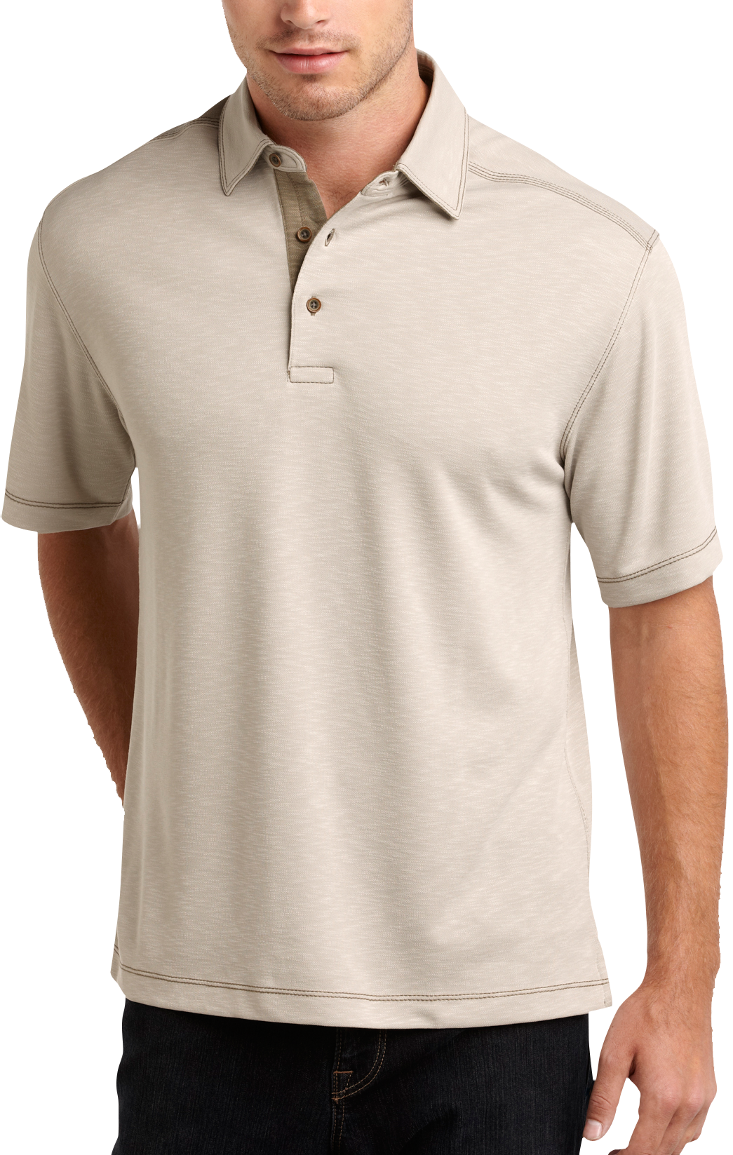 Pronto Blue Polo Shirt, Khaki