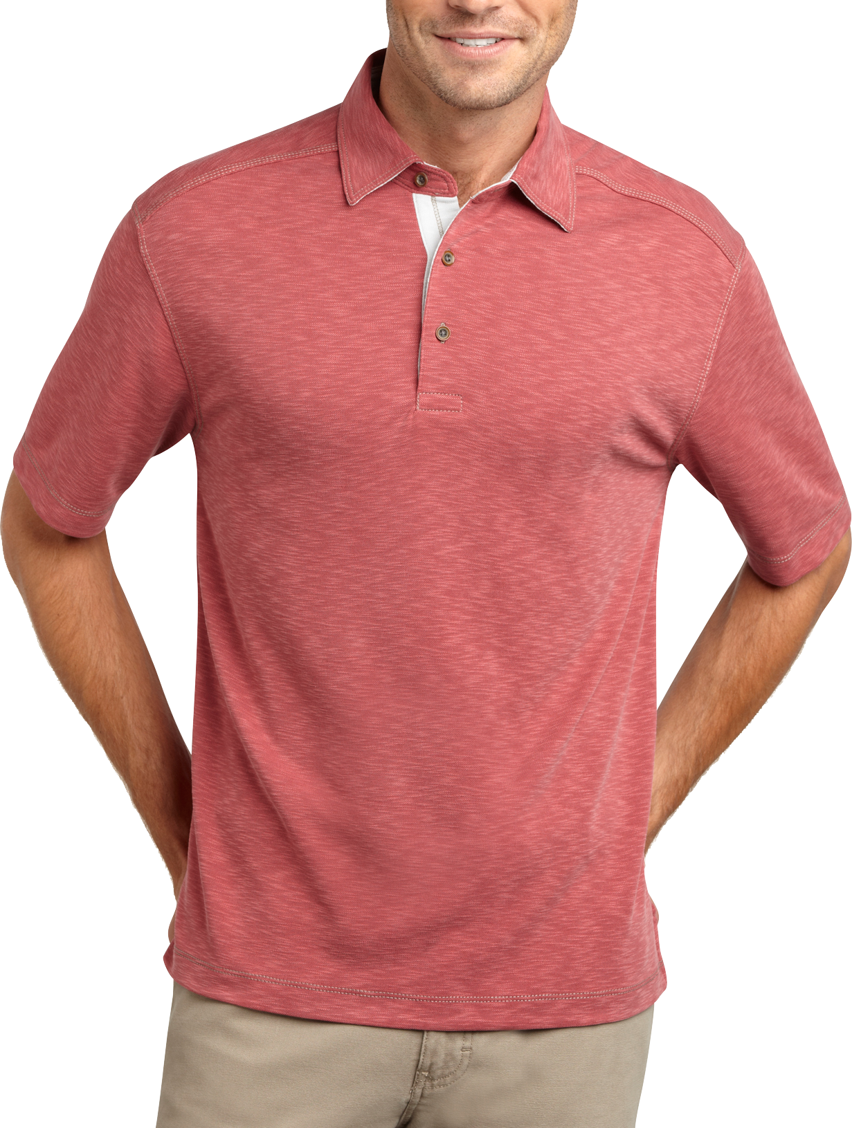 Pronto Blue Polo Shirt, Scarlet