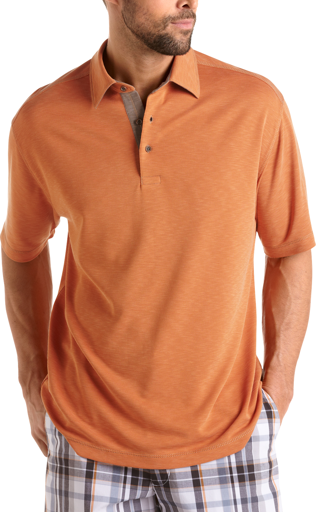 Pronto Blue Polo Shirt, Orange