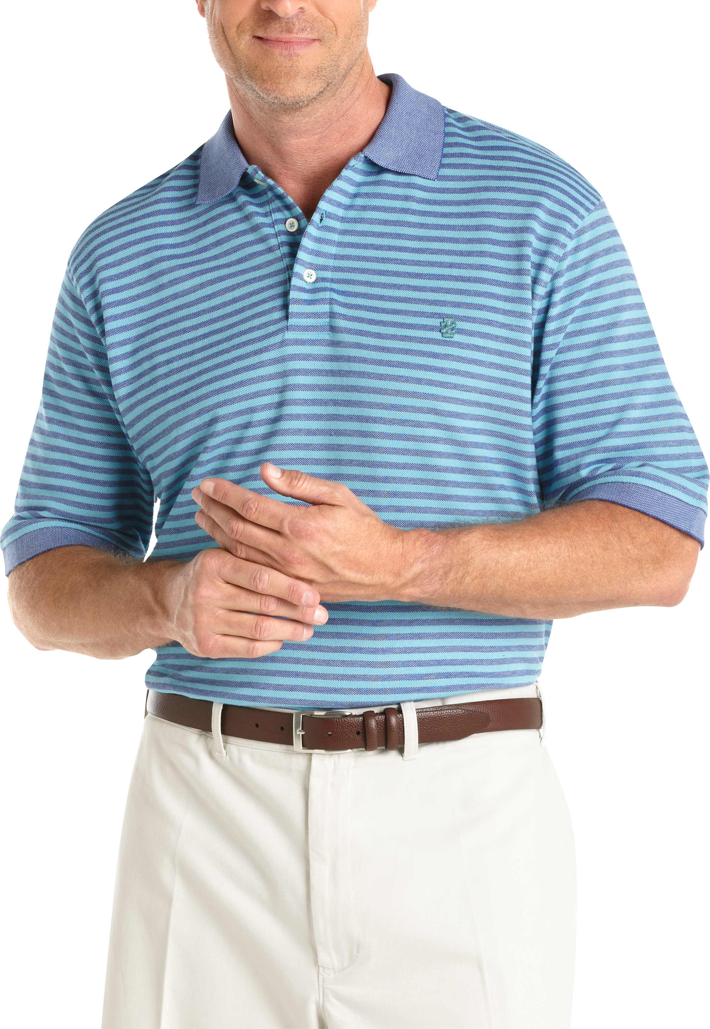 Izod Blue Stripe Polo Shirt