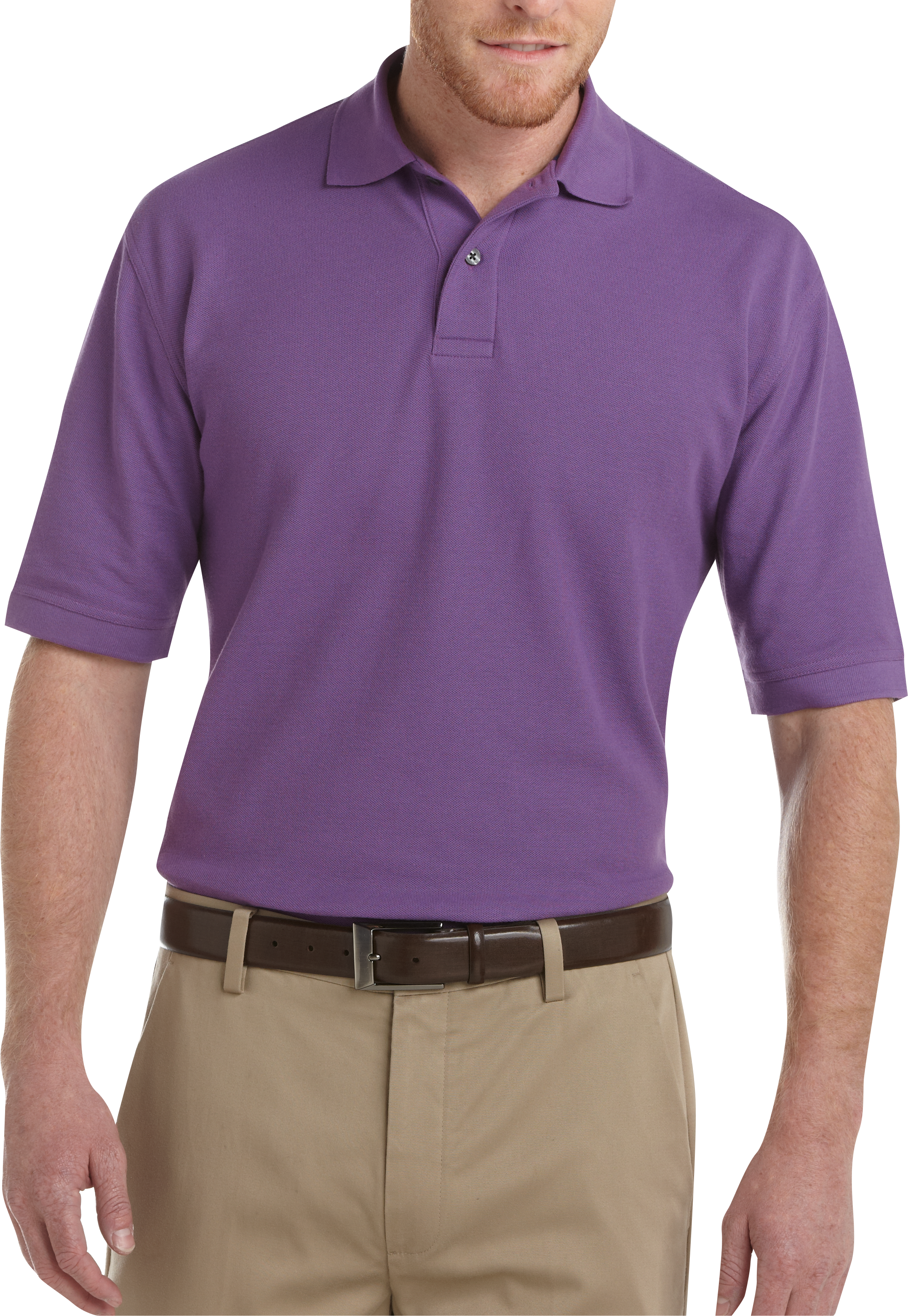 Joseph & Feiss Purple Knit Polo Shirt