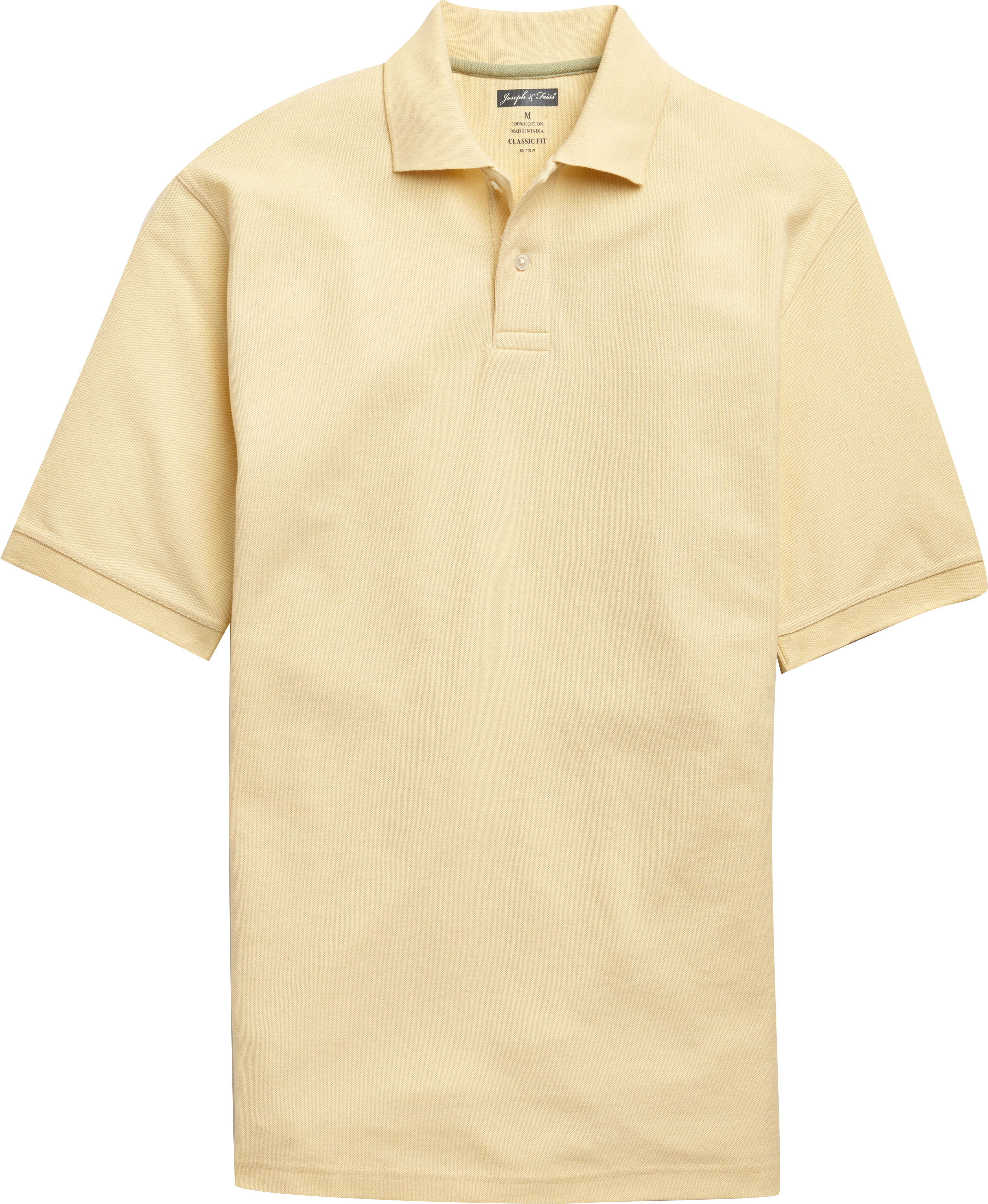 Joseph & Feiss Light Yellow Knit Polo Shirt