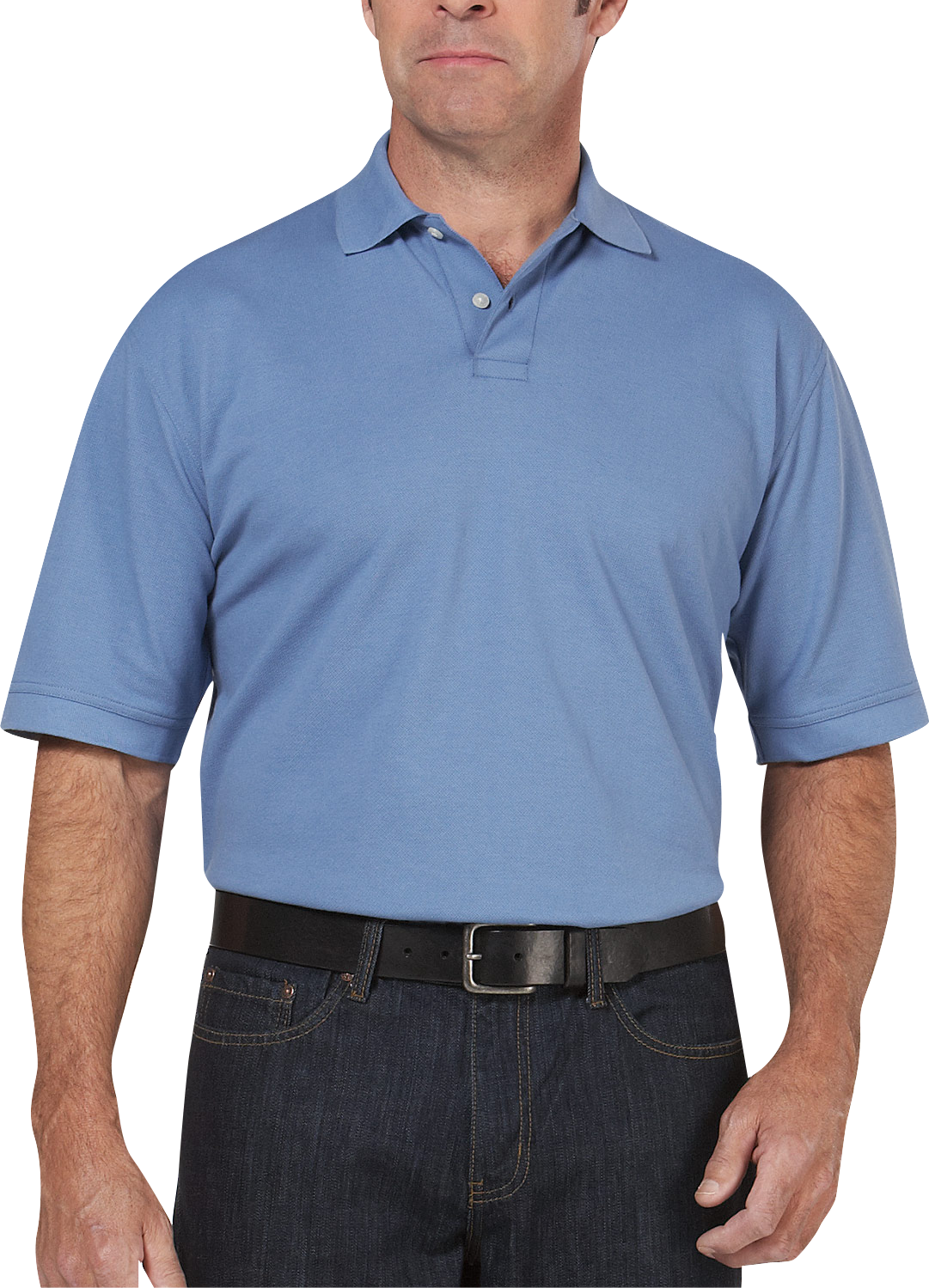 Joseph & Feiss Slate Blue Knit Polo Shirt