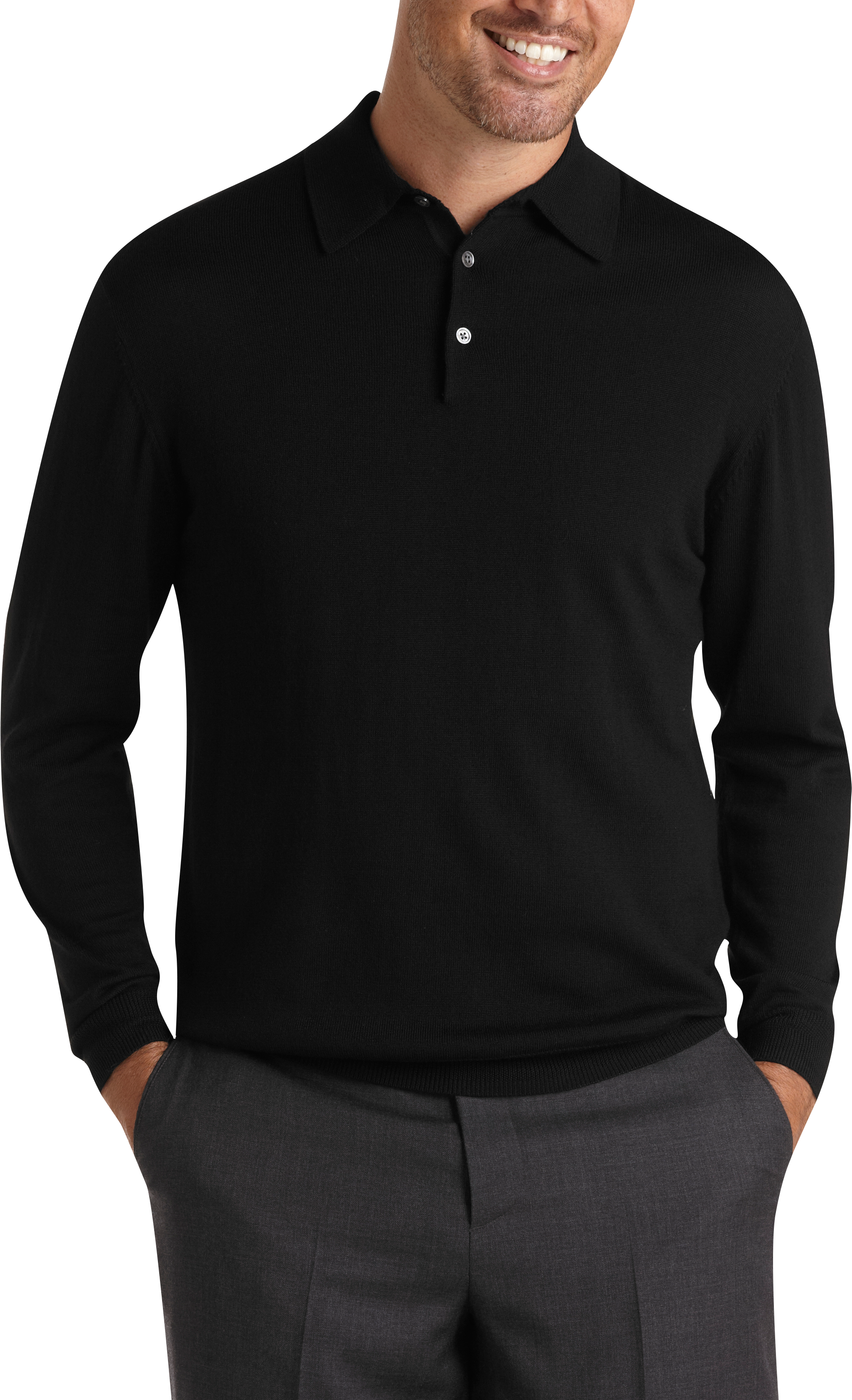 Pronto Uomo Black Polo Sweater
