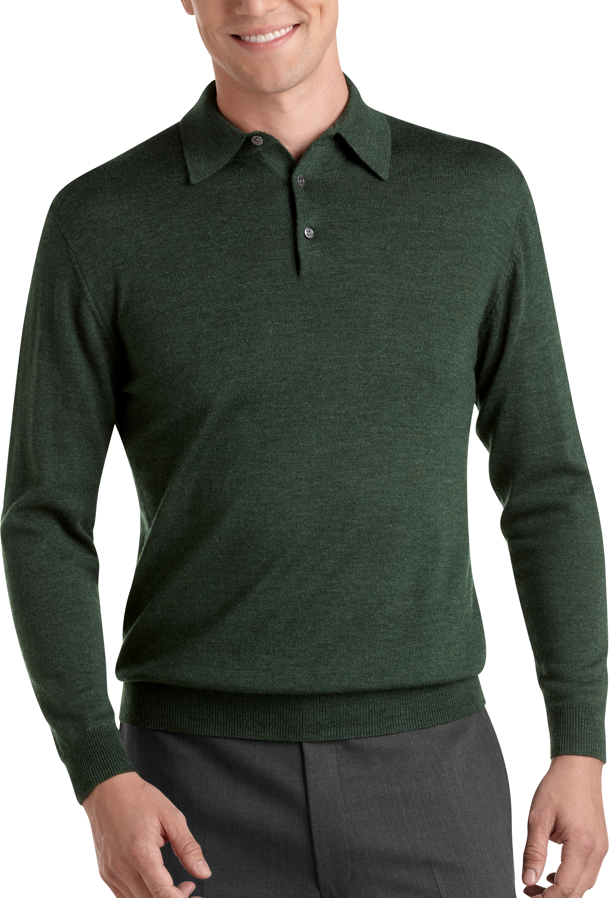 Pronto Uomo Dark Green Polo Sweater