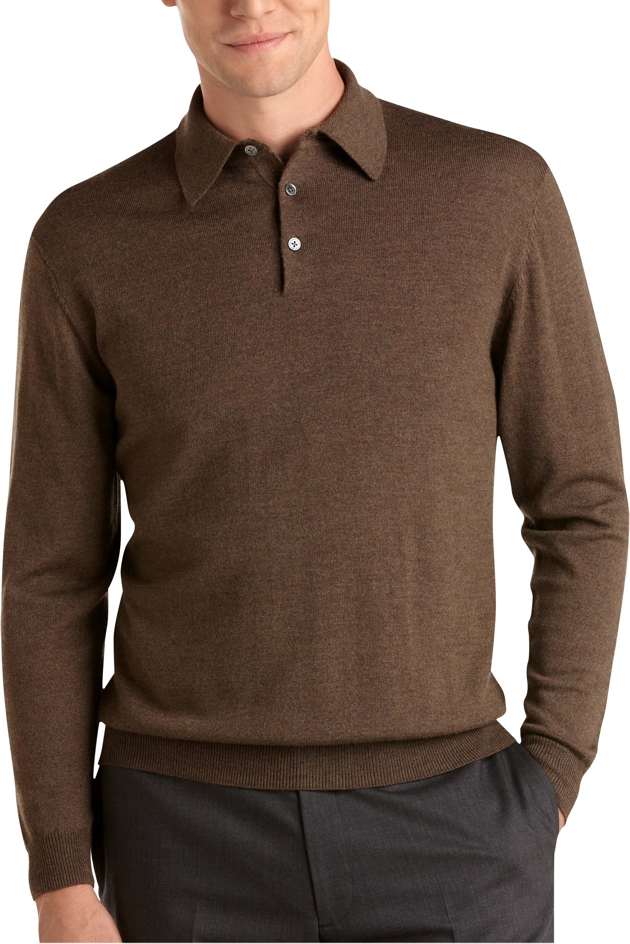 Pronto Uomo Brown Polo Sweater