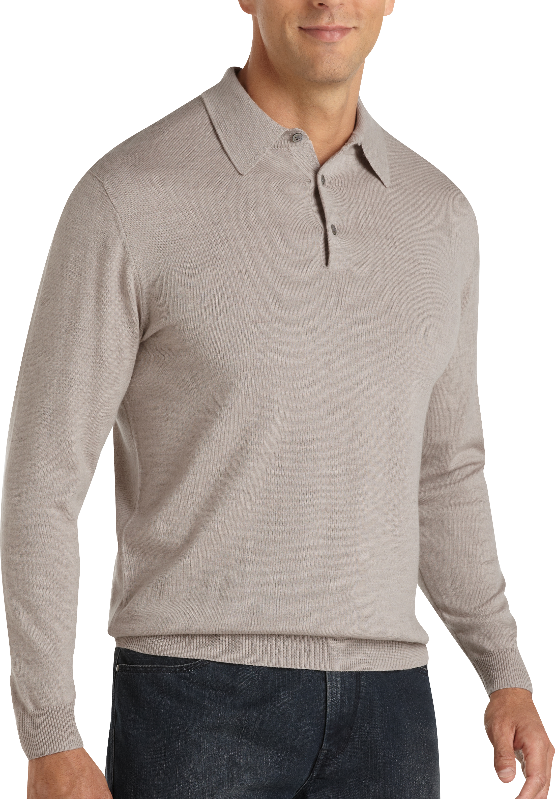 Pronto Uomo Taupe Polo Sweater