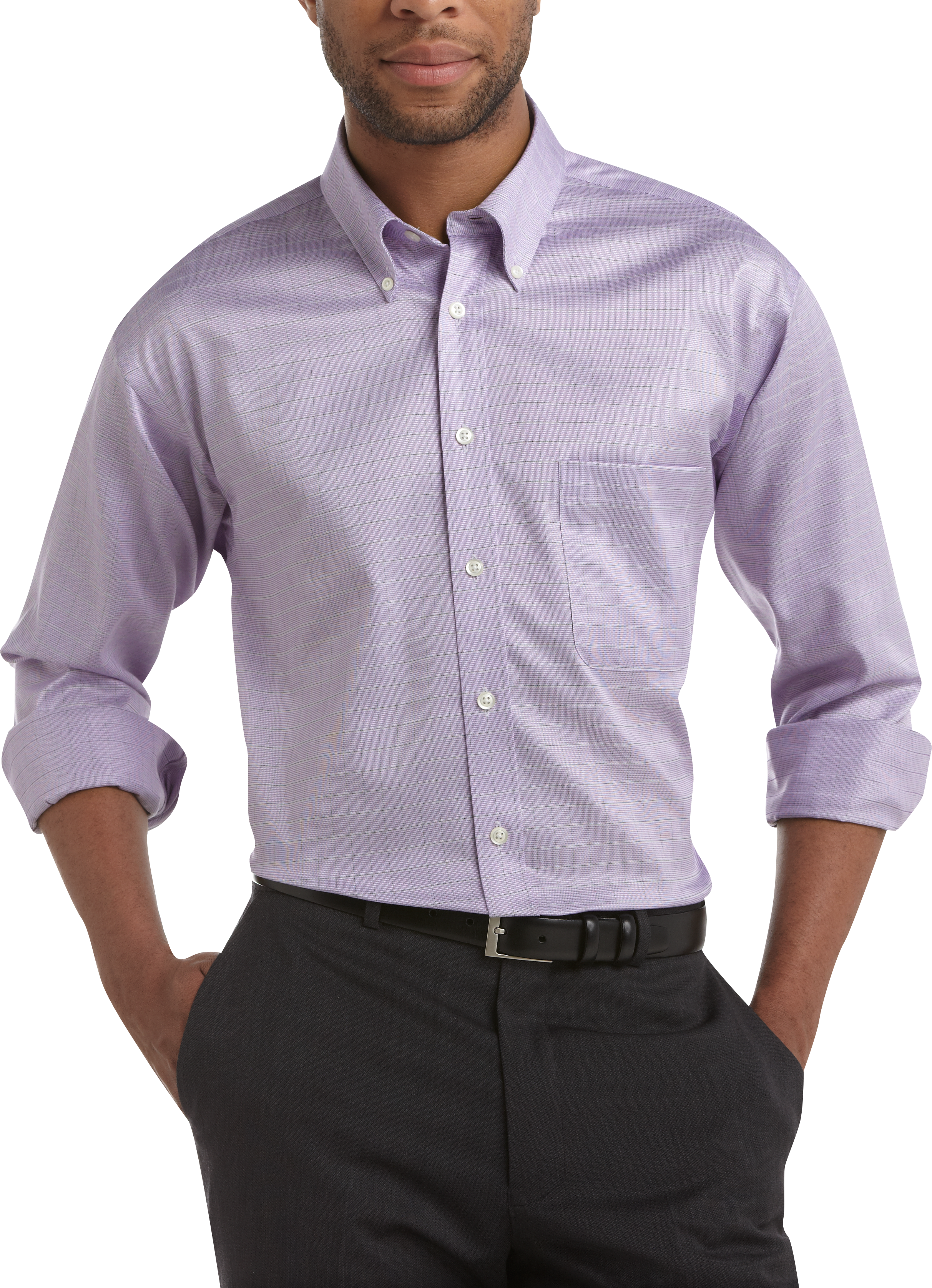 Joseph & Feiss Lavender Check Sport Shirt