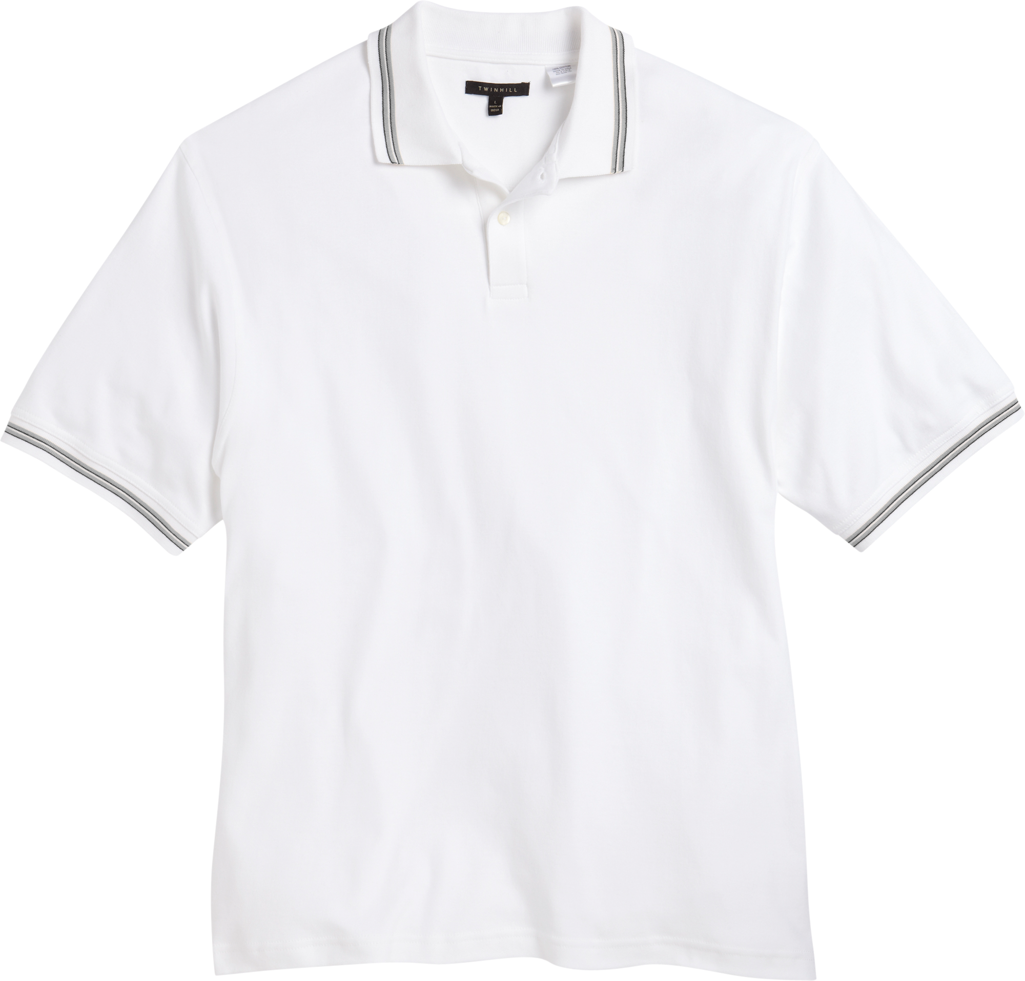 Twin Hill Slate Gray and White Polo Shirt