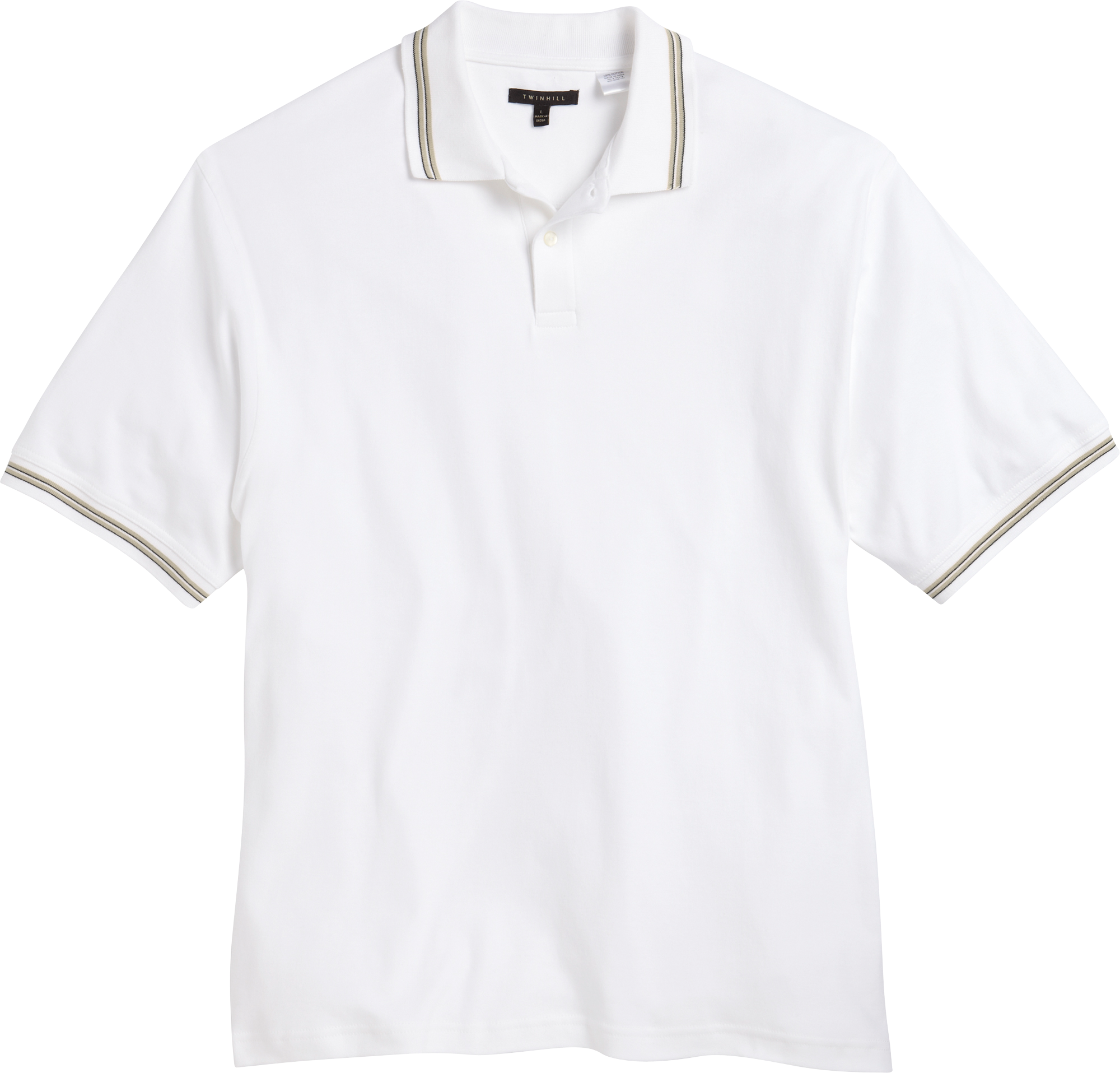 Twin Hill Tan and White Polo Shirt