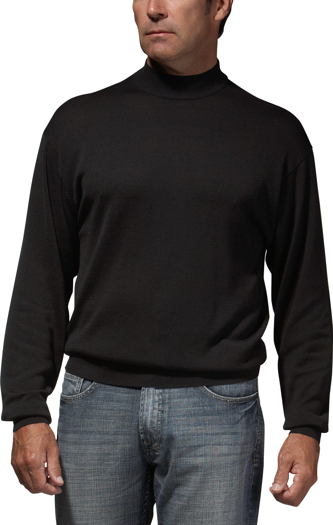 Pronto Uomo Black Mock Neck Sweater