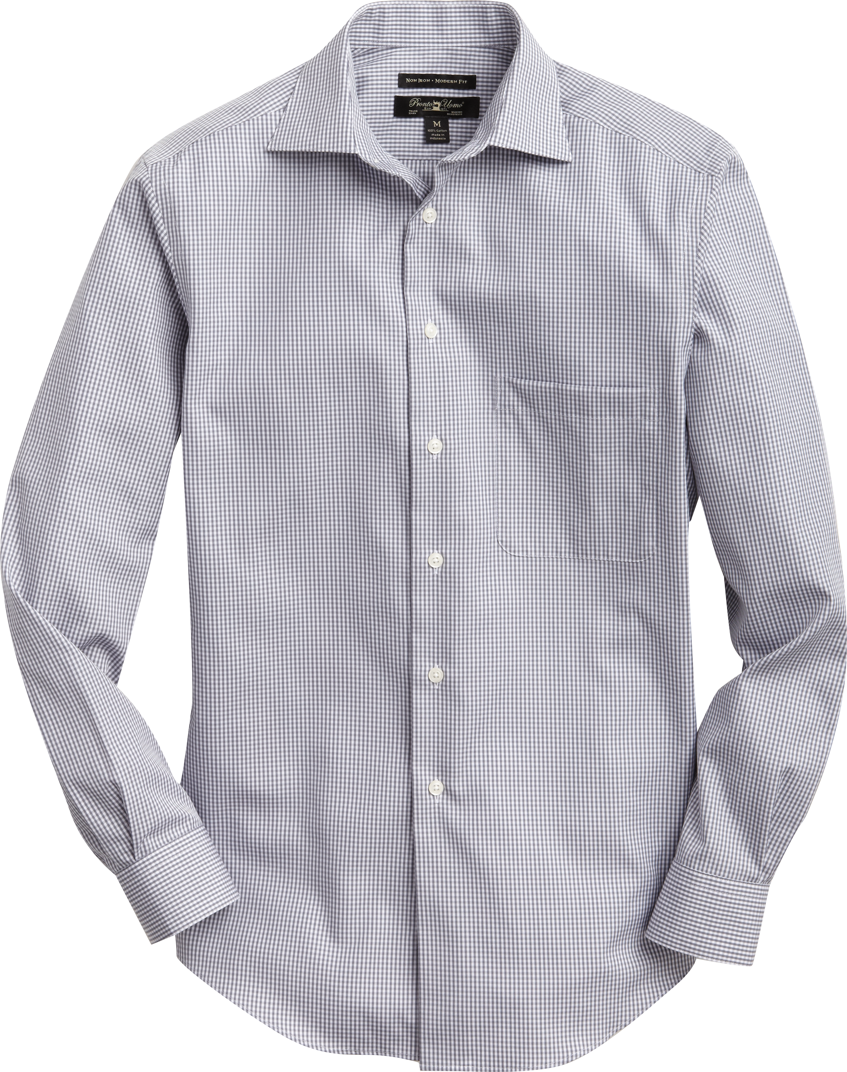 Pronto Uomo Dark Gray Check Sport Shirt