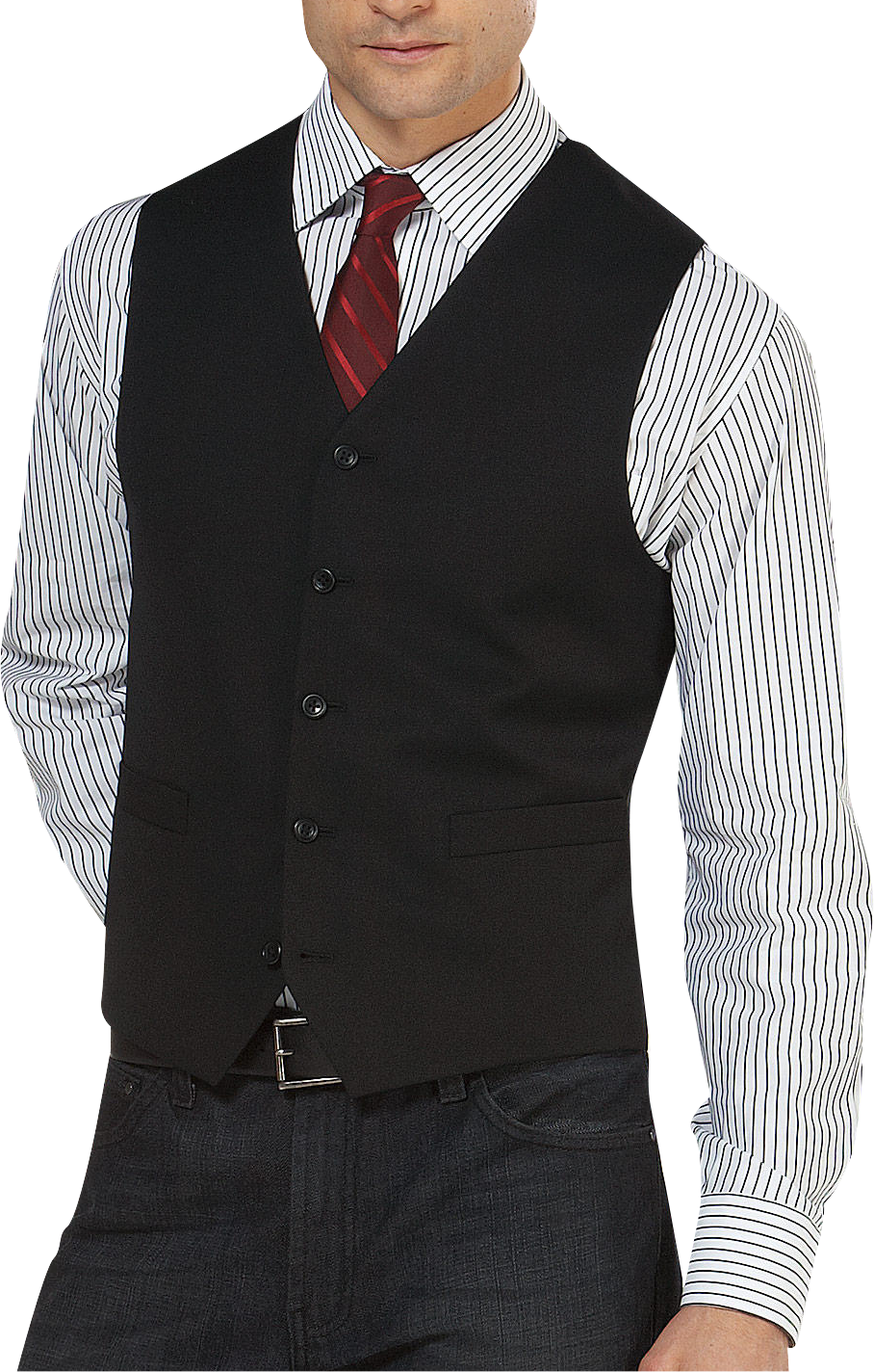 Pronto Uomo Platinum Suit Separates Vest, Black