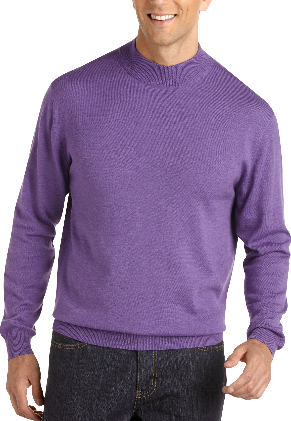 Pronto Uomo Lavender Mock Sweater