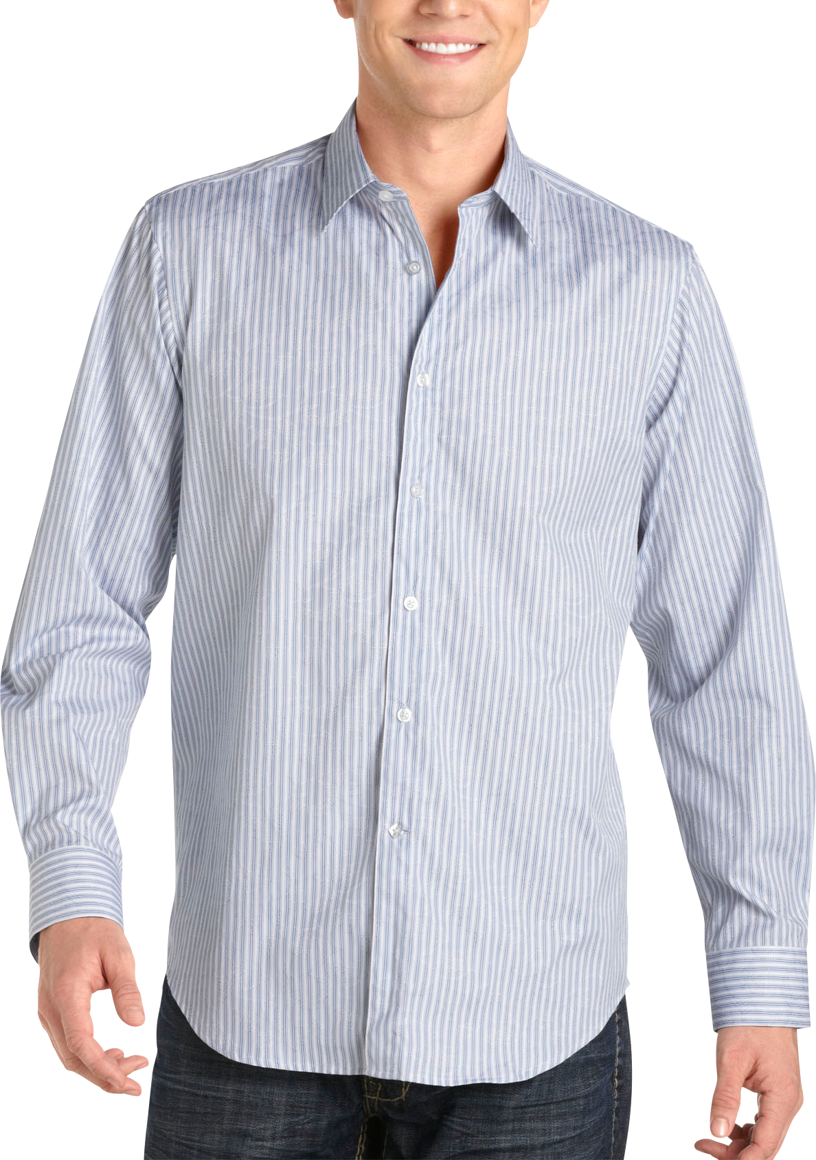 Pronto Uomo Blue Stripe Woven Shirt