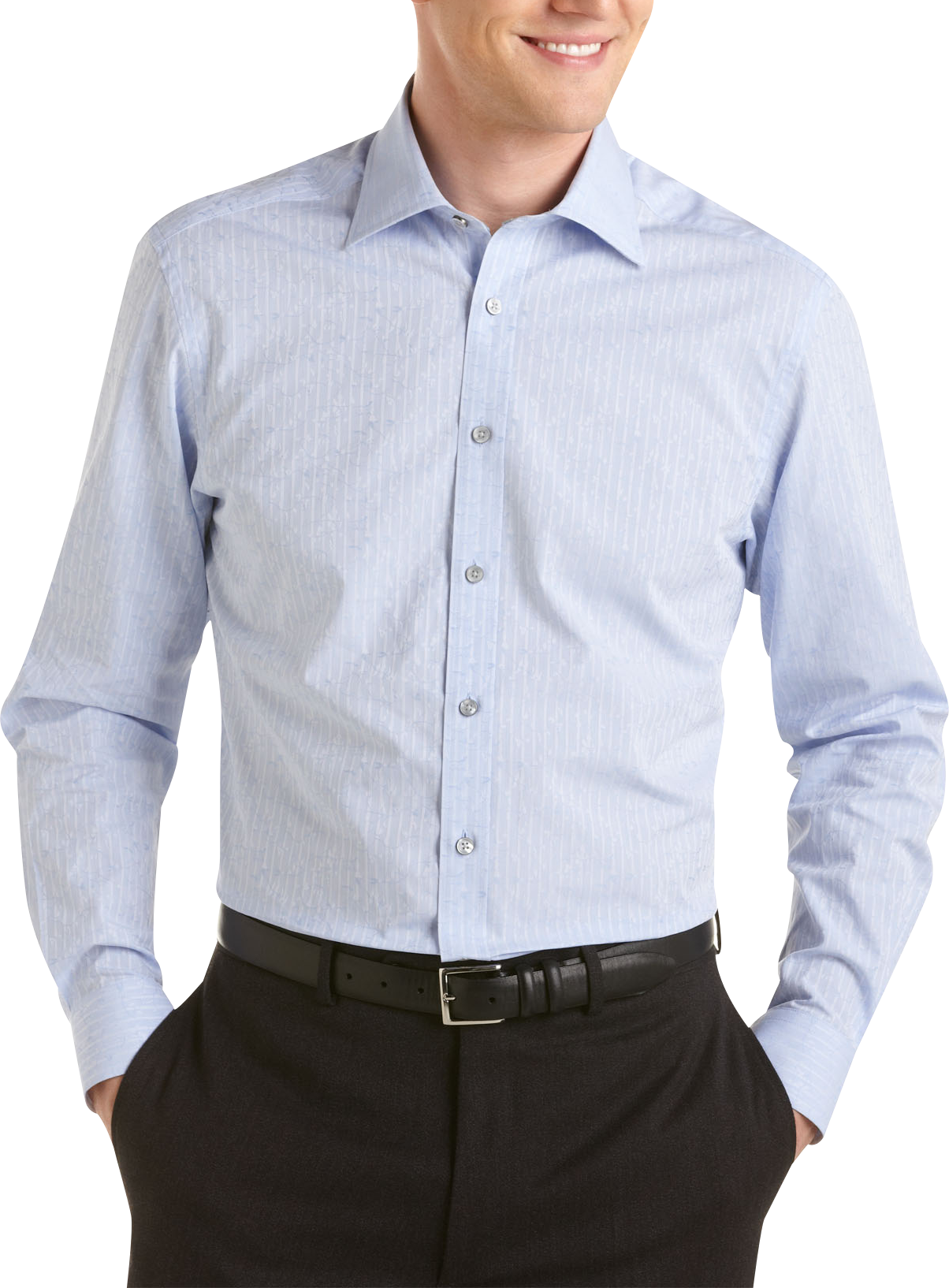 Pronto Blue Sport Shirt, Blue Stripe