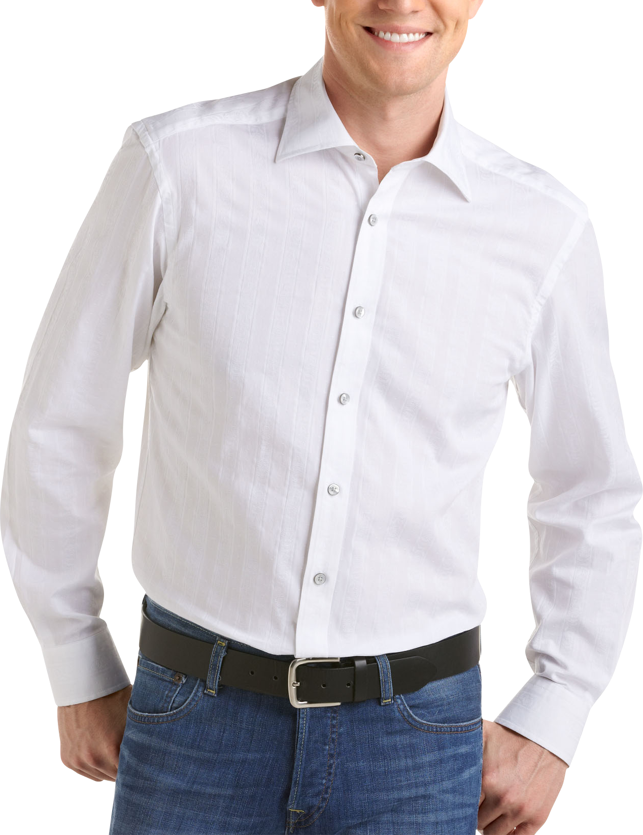 Pronto Blue Sport Shirt, White