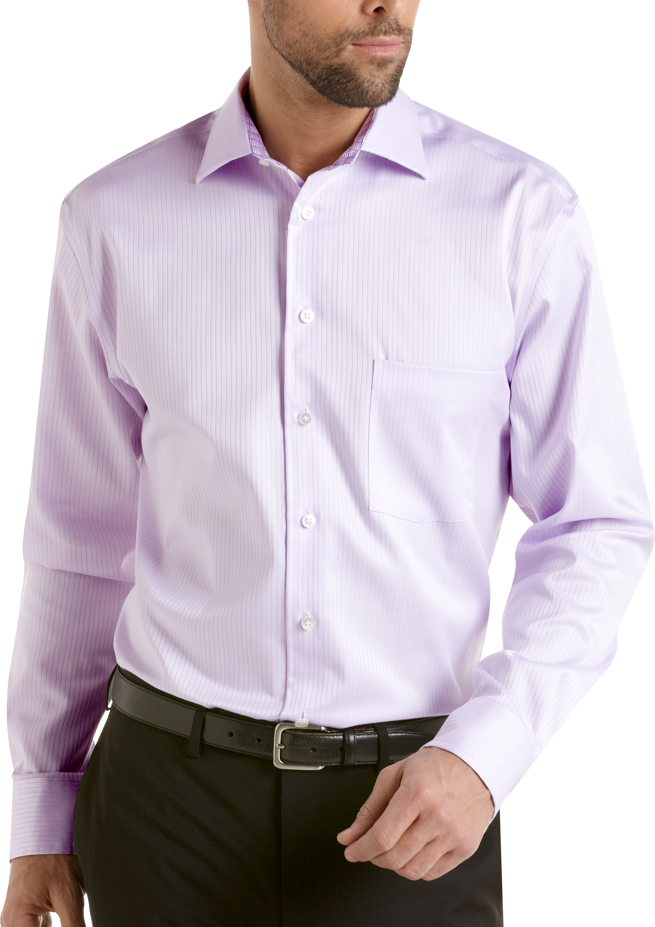 Egara Lavender Stripe Sport Shirt
