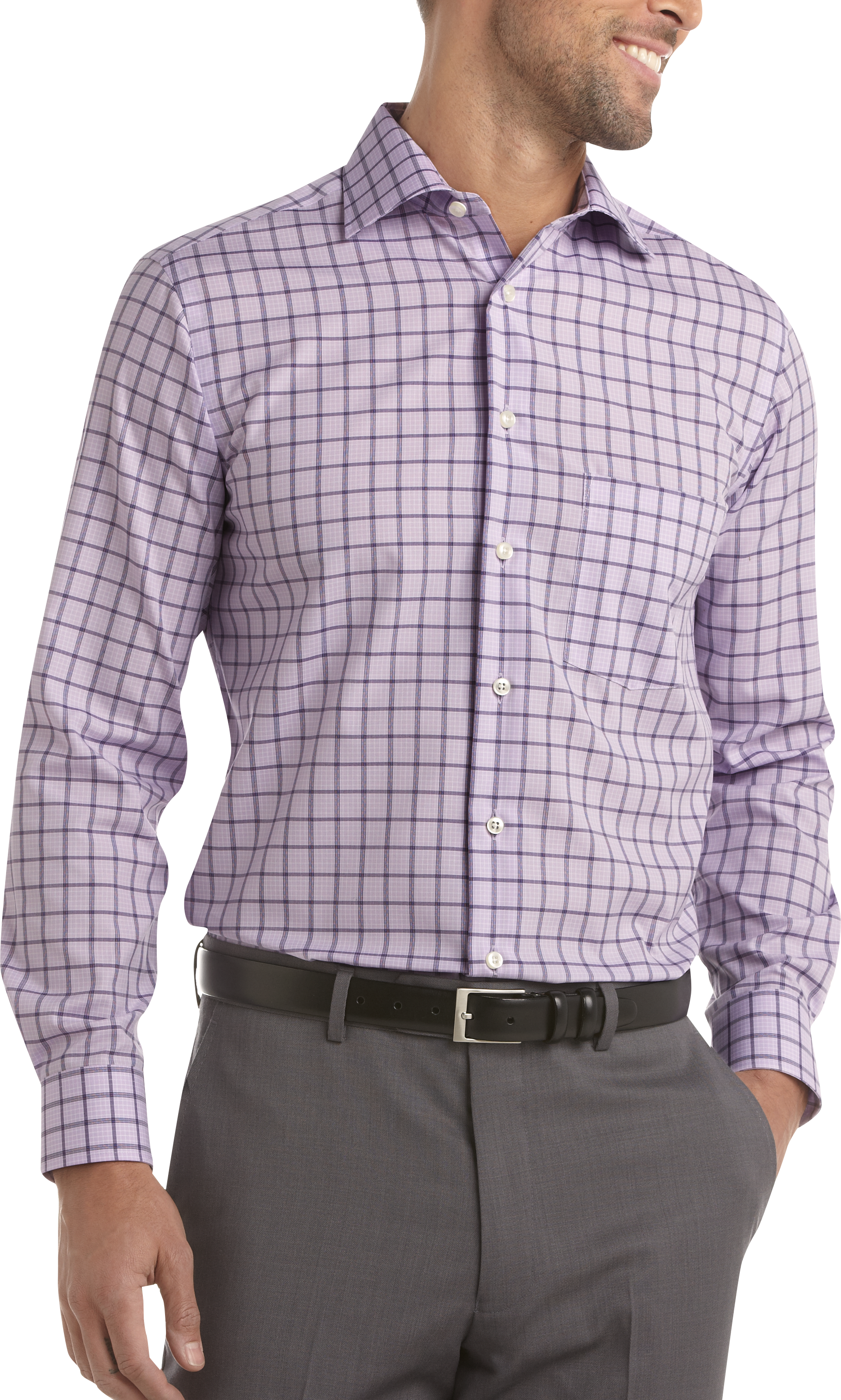 Egara Lavender Check Sport Shirt