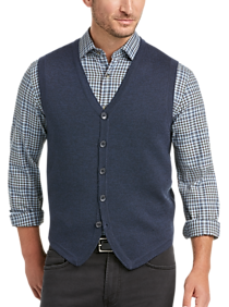 Joseph Abboud Blue Ink Sweater Vest