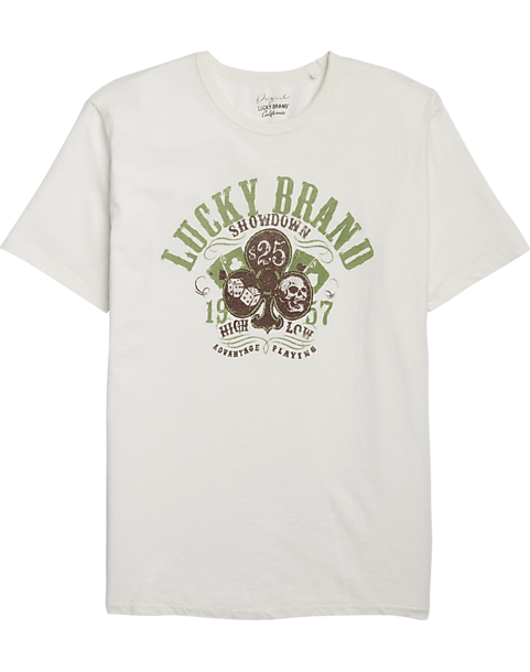 Lucky Brand Logo Off-White T-Shirt - Men's T-Shirts | Men's Wearhouse