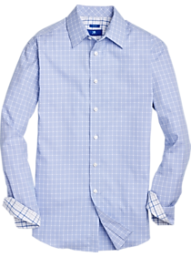 Egara Blue & White Check Sport Shirt