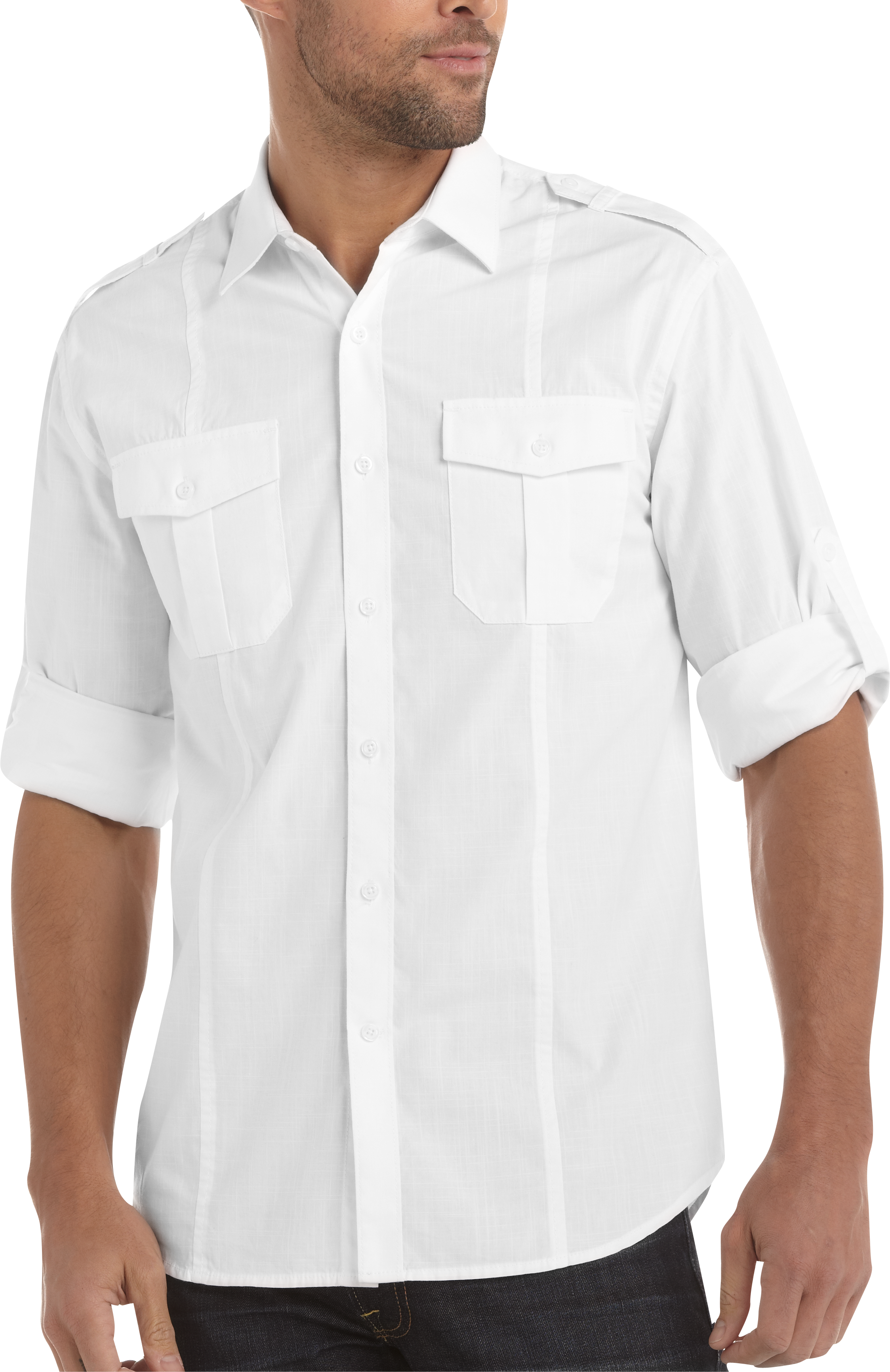 Pronto Blue Sport Shirt White