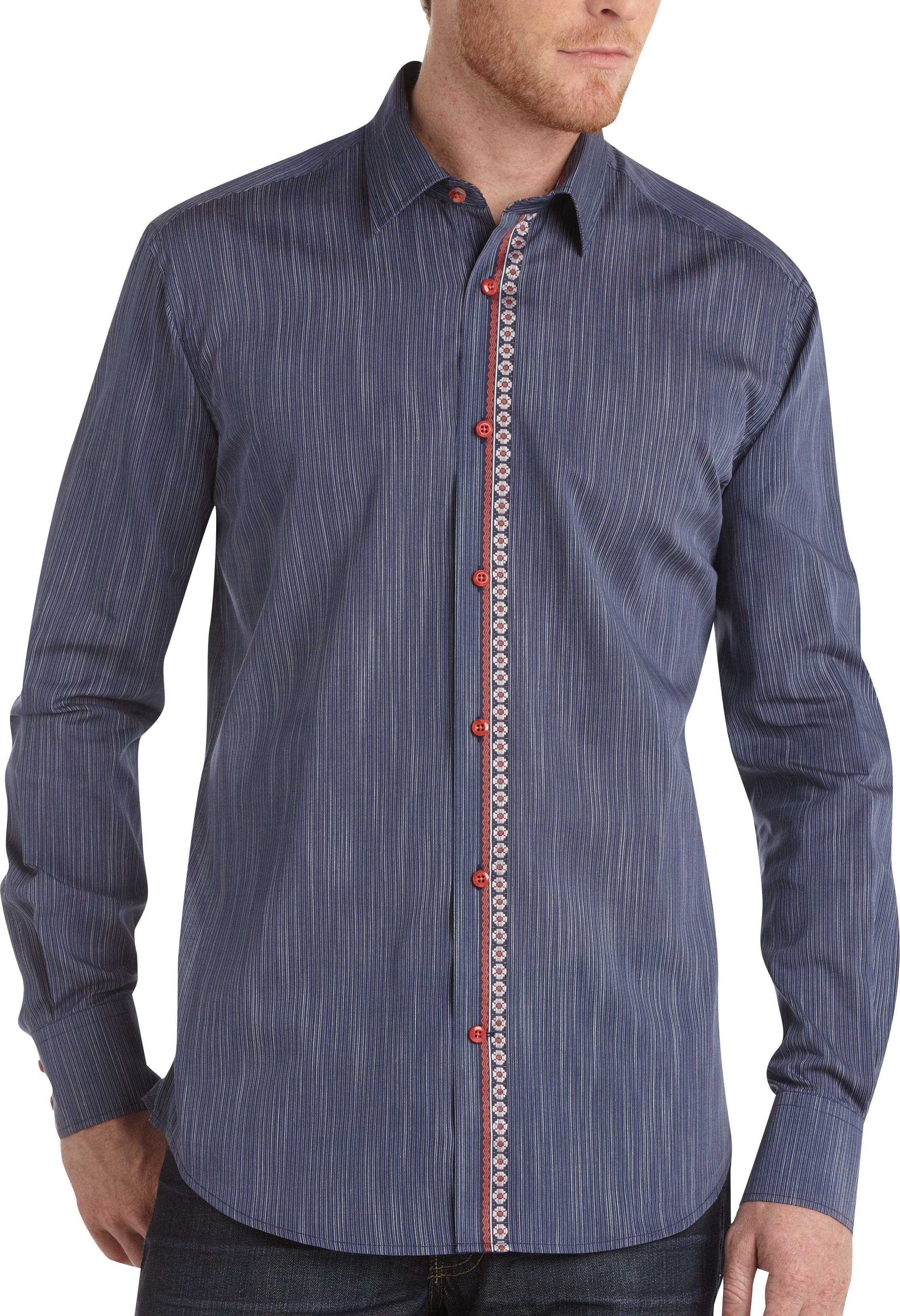 Tallia Blue Stripe Sport Shirt