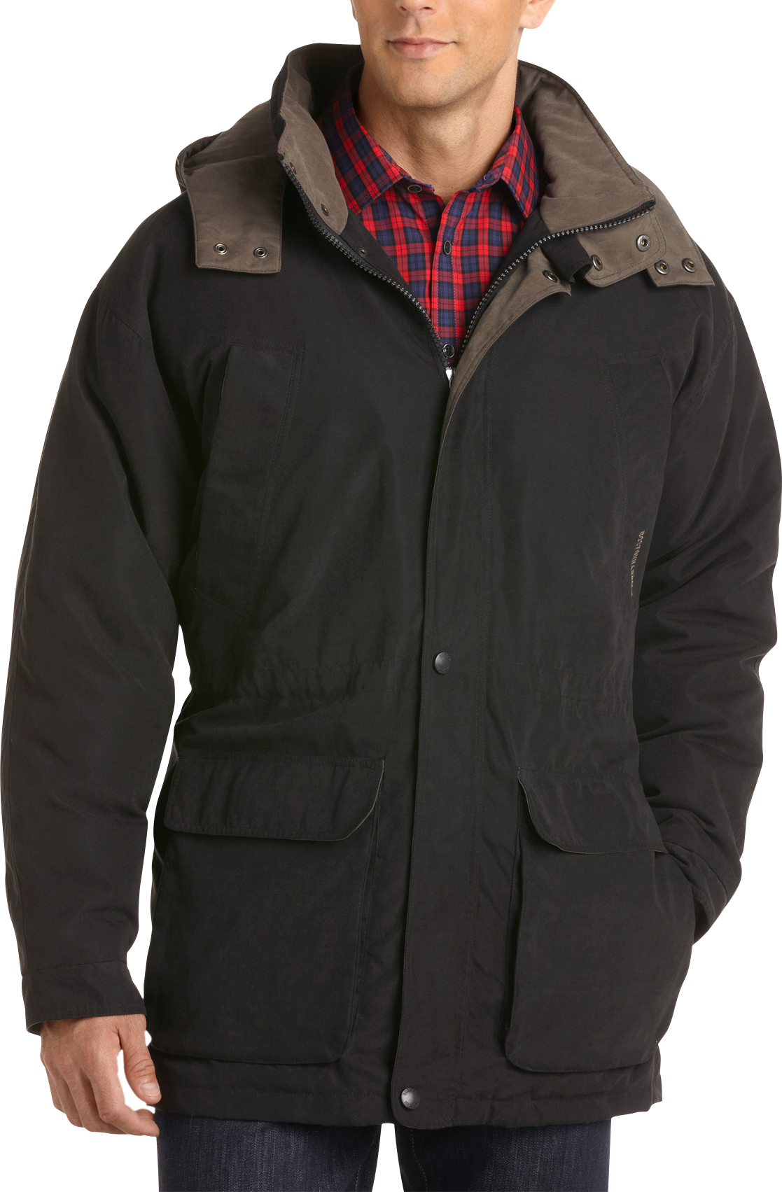 Boston Harbour Black Hooded Jacket