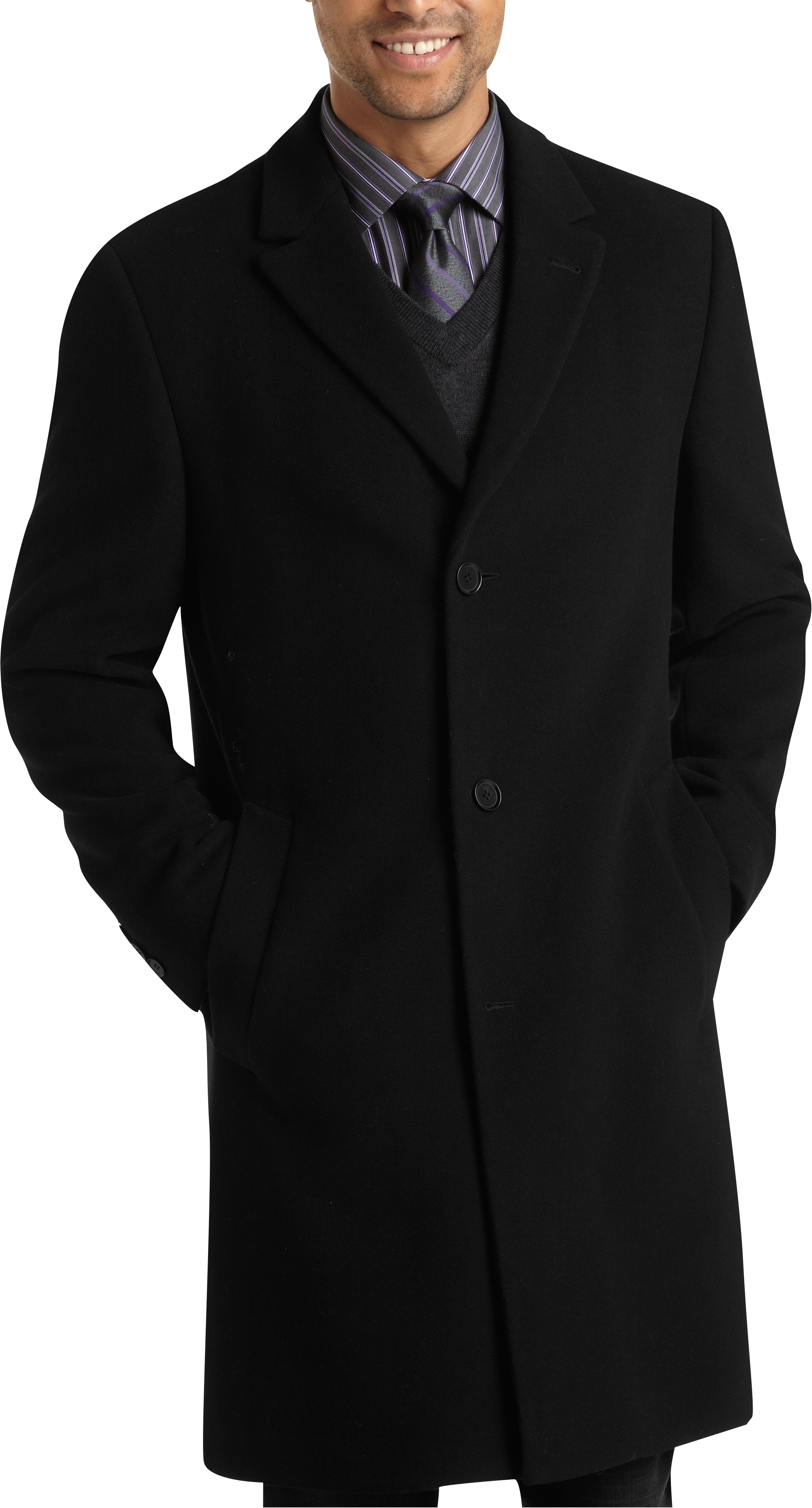 Calvin Klein Black Topcoat