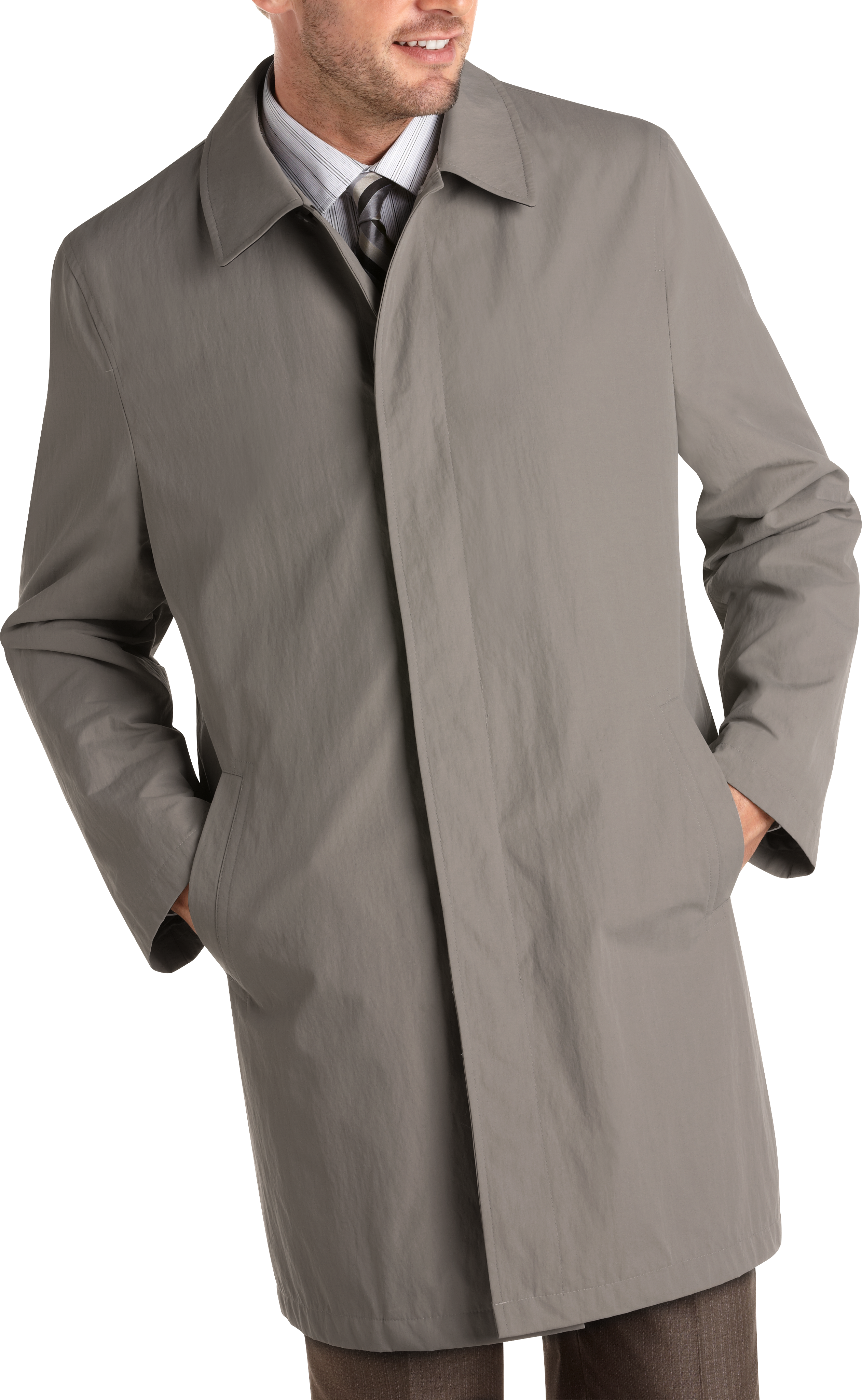 Kenneth Cole Gray Slim Fit Raincoat